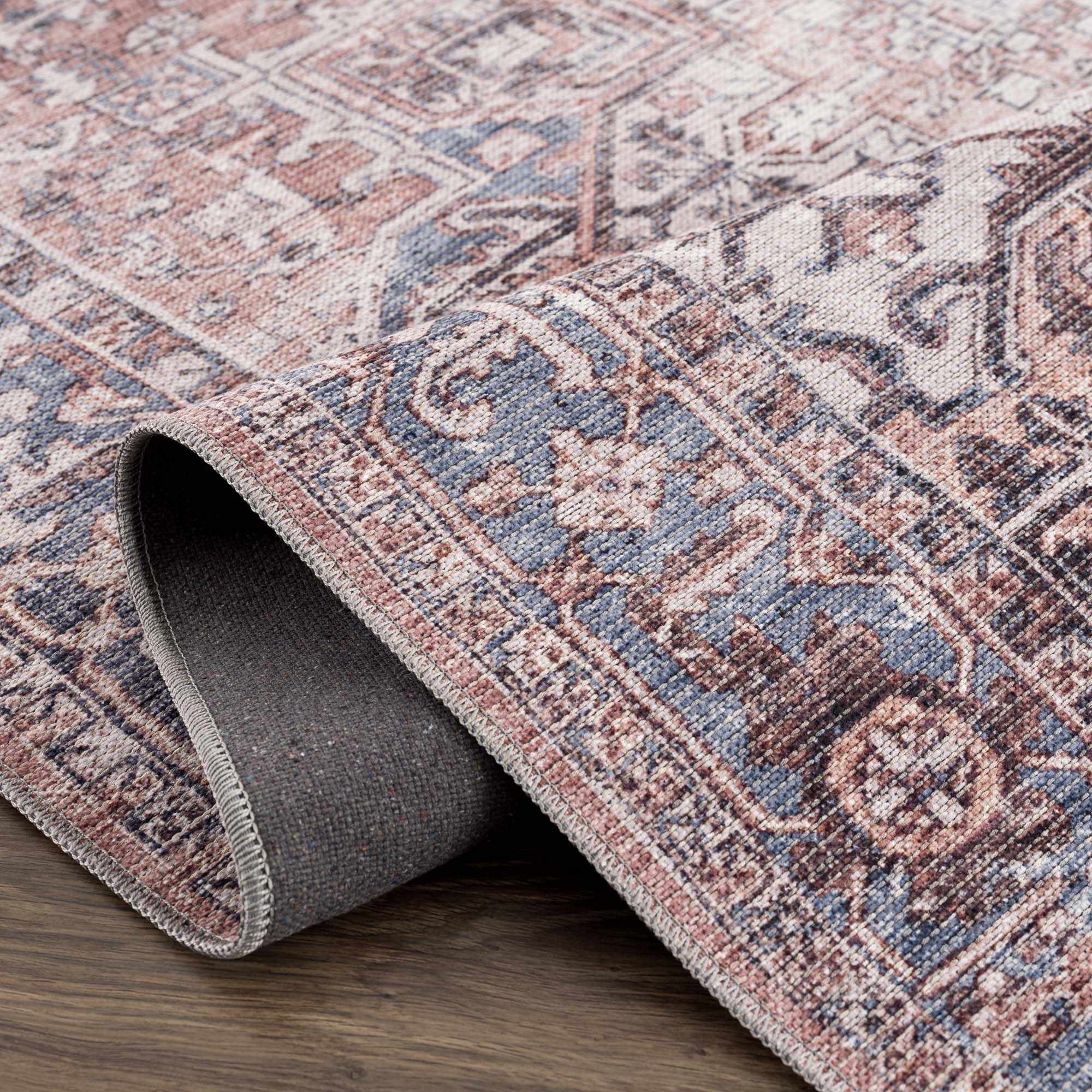 Viho Vintage Flat Pile Washable Rug - Clearance - Image 9