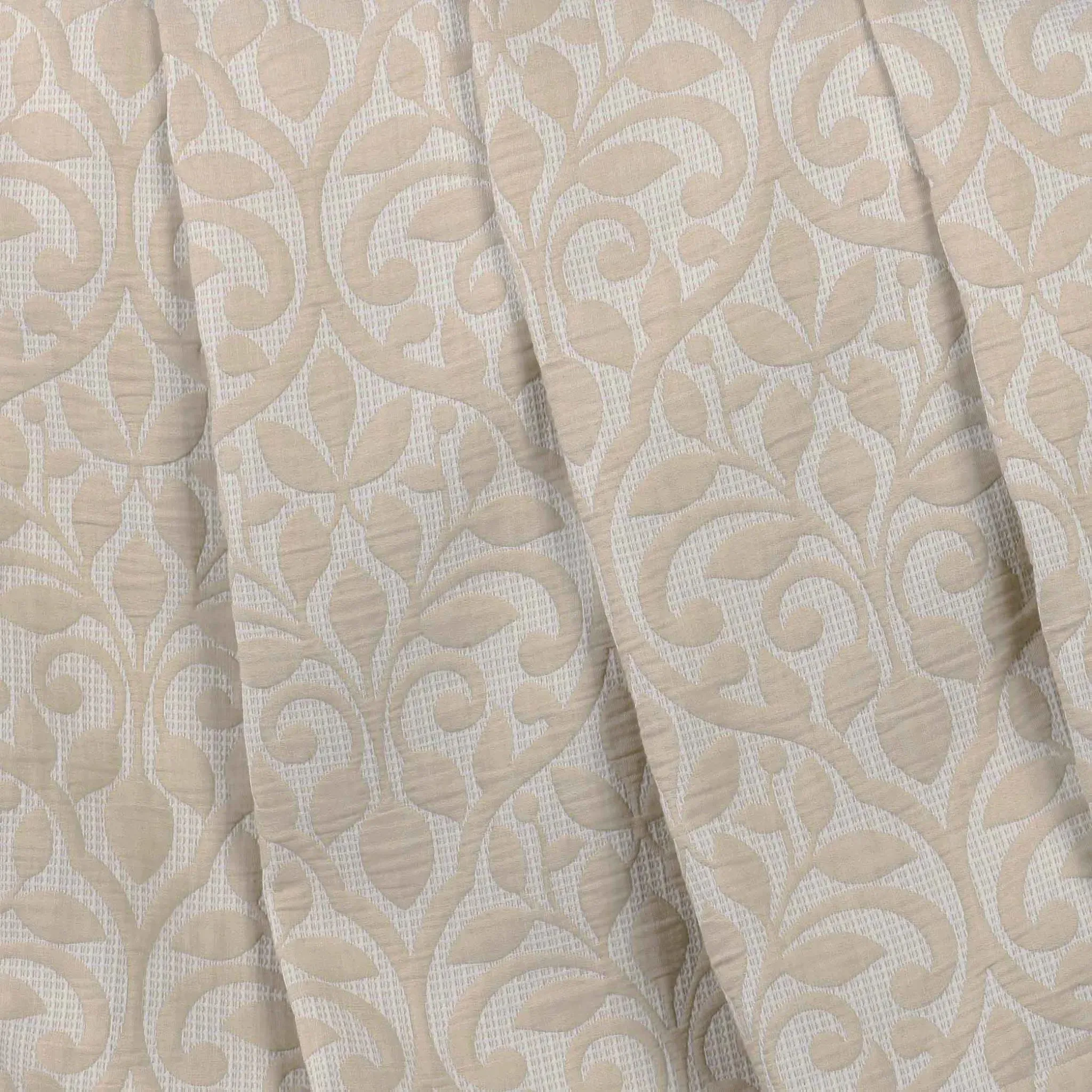 Vineyard Cotton Blend Medium Weight Matelasse Floral Scroll Coverlet - Image 14