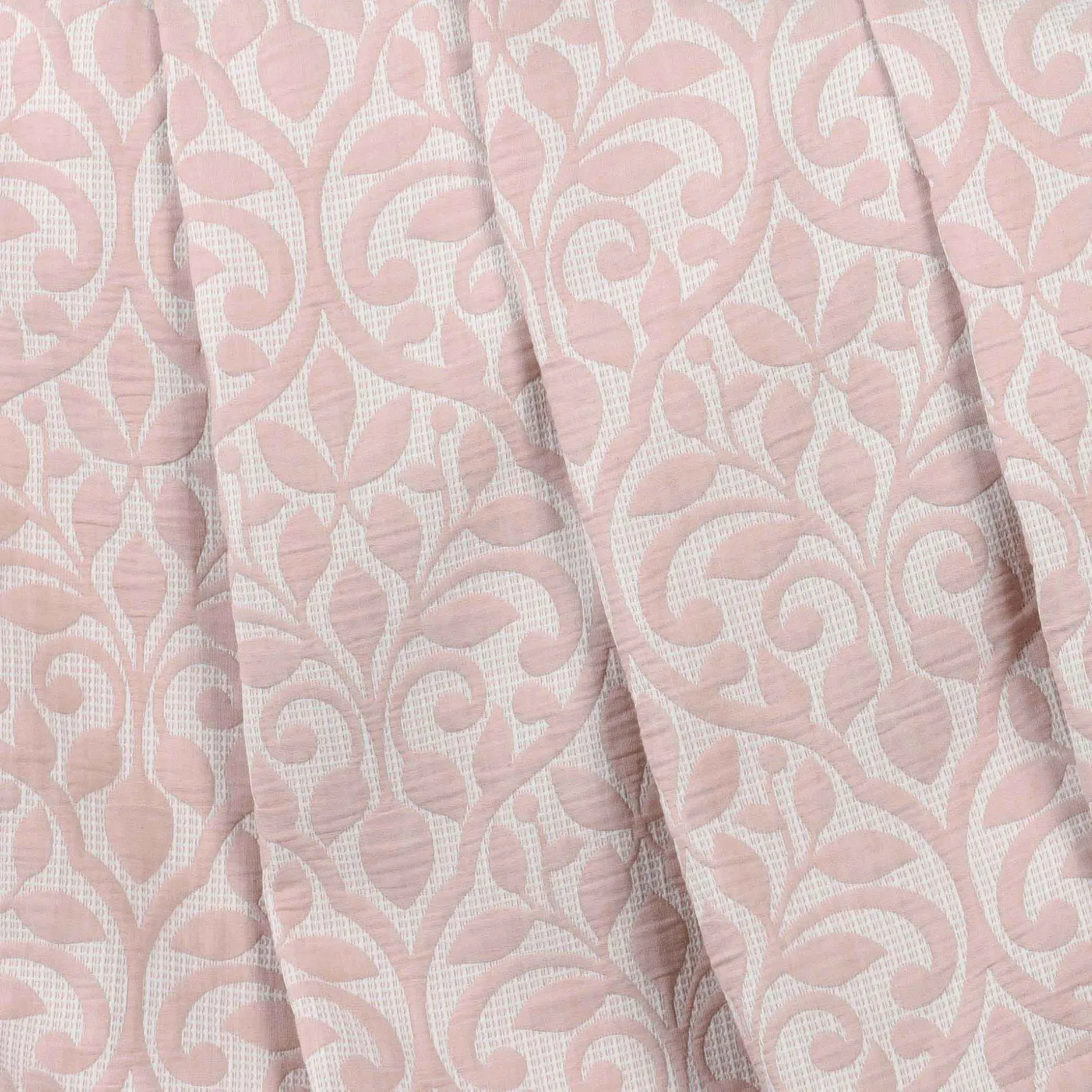 Vineyard Cotton Blend Medium Weight Matelasse Floral Scroll Coverlet - Image 24