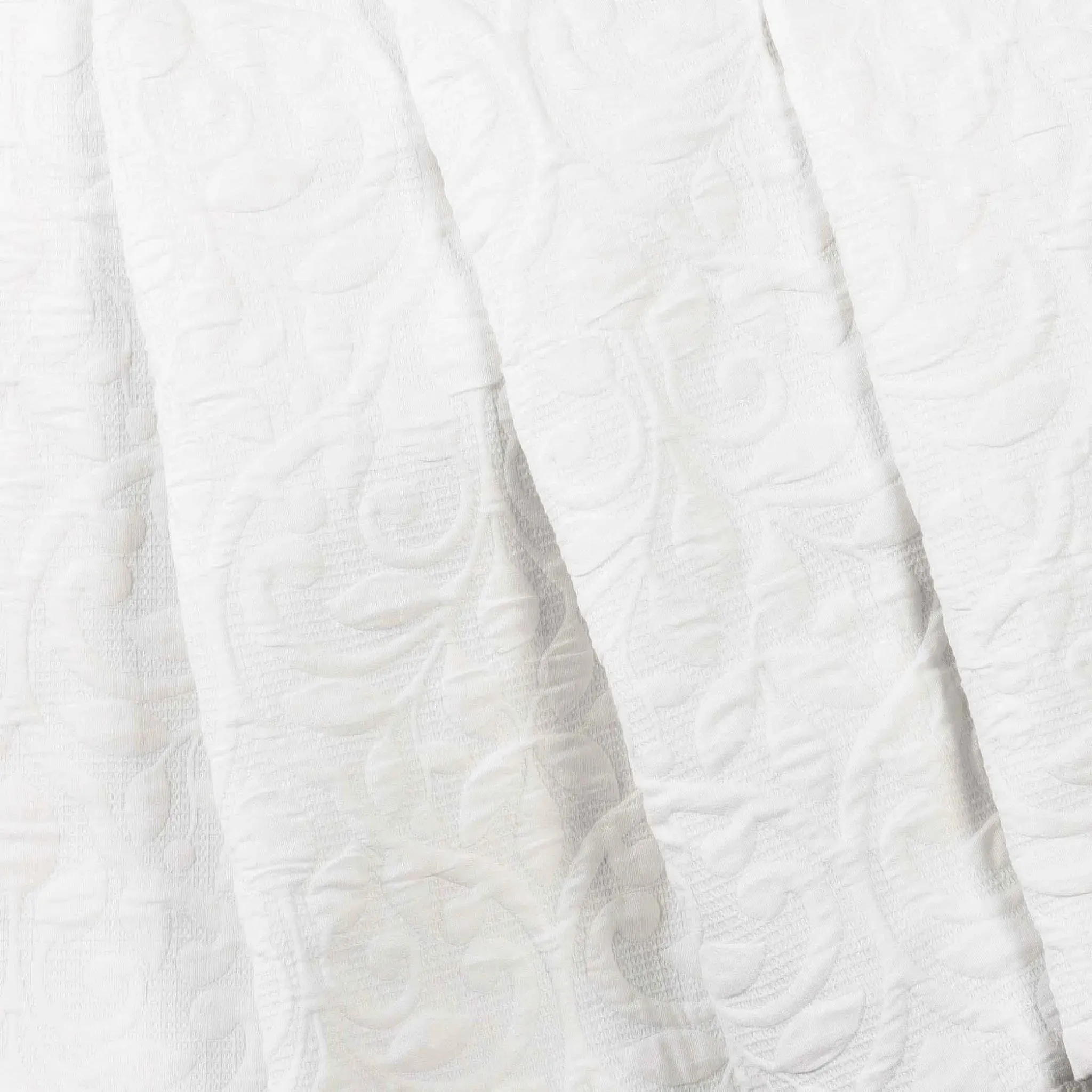 Vineyard Cotton Blend Medium Weight Matelasse Floral Scroll Coverlet - Image 43