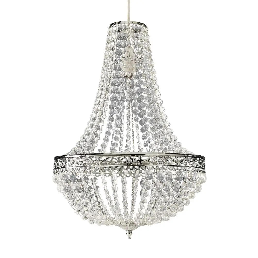 Vintage Crystal Chandelier Lampshade – Ceiling Pendant Light Shade Easy Fit - Image 7