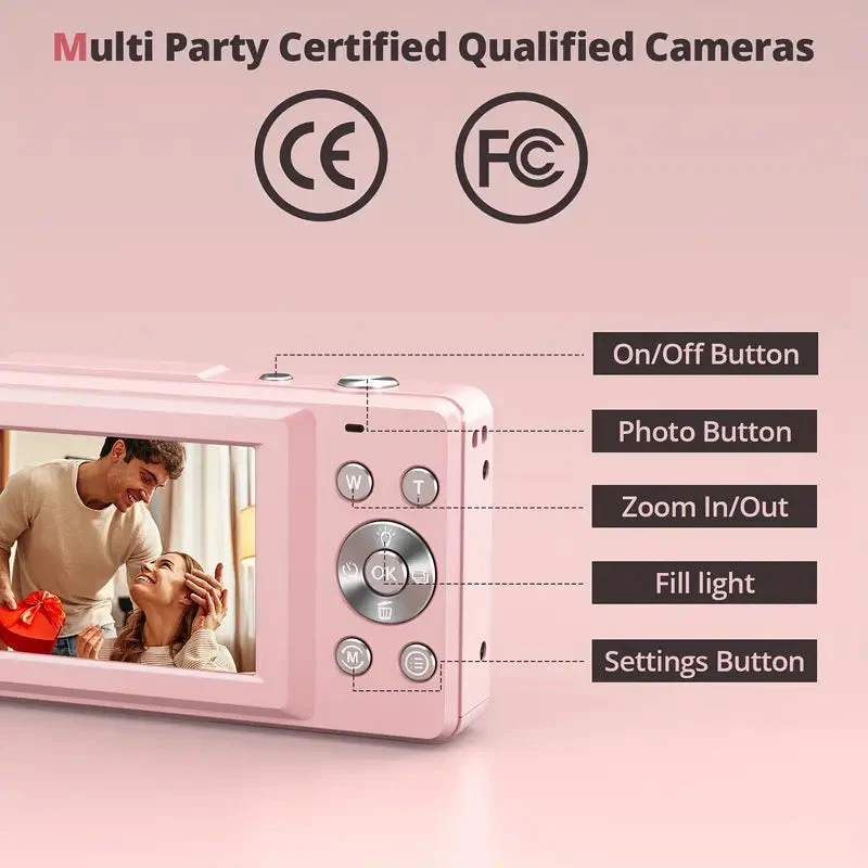 Vintage Digital Camera 1080P Retro Compact Camera - Image 4