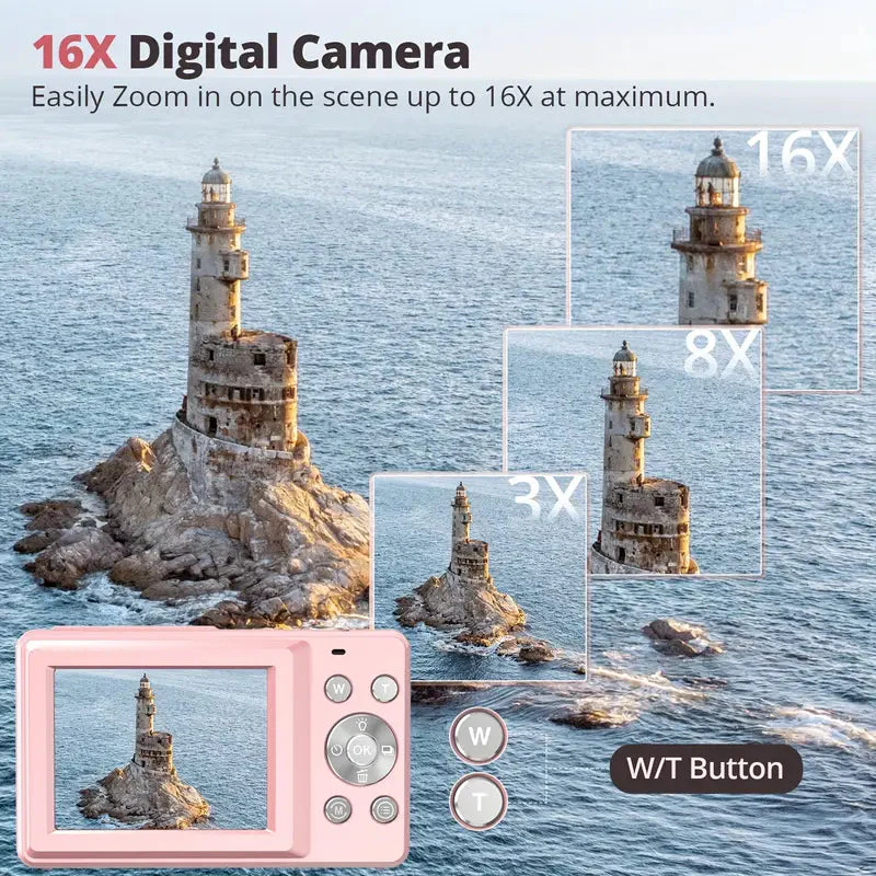 Vintage Digital Camera 1080P Retro Compact Camera - Image 5