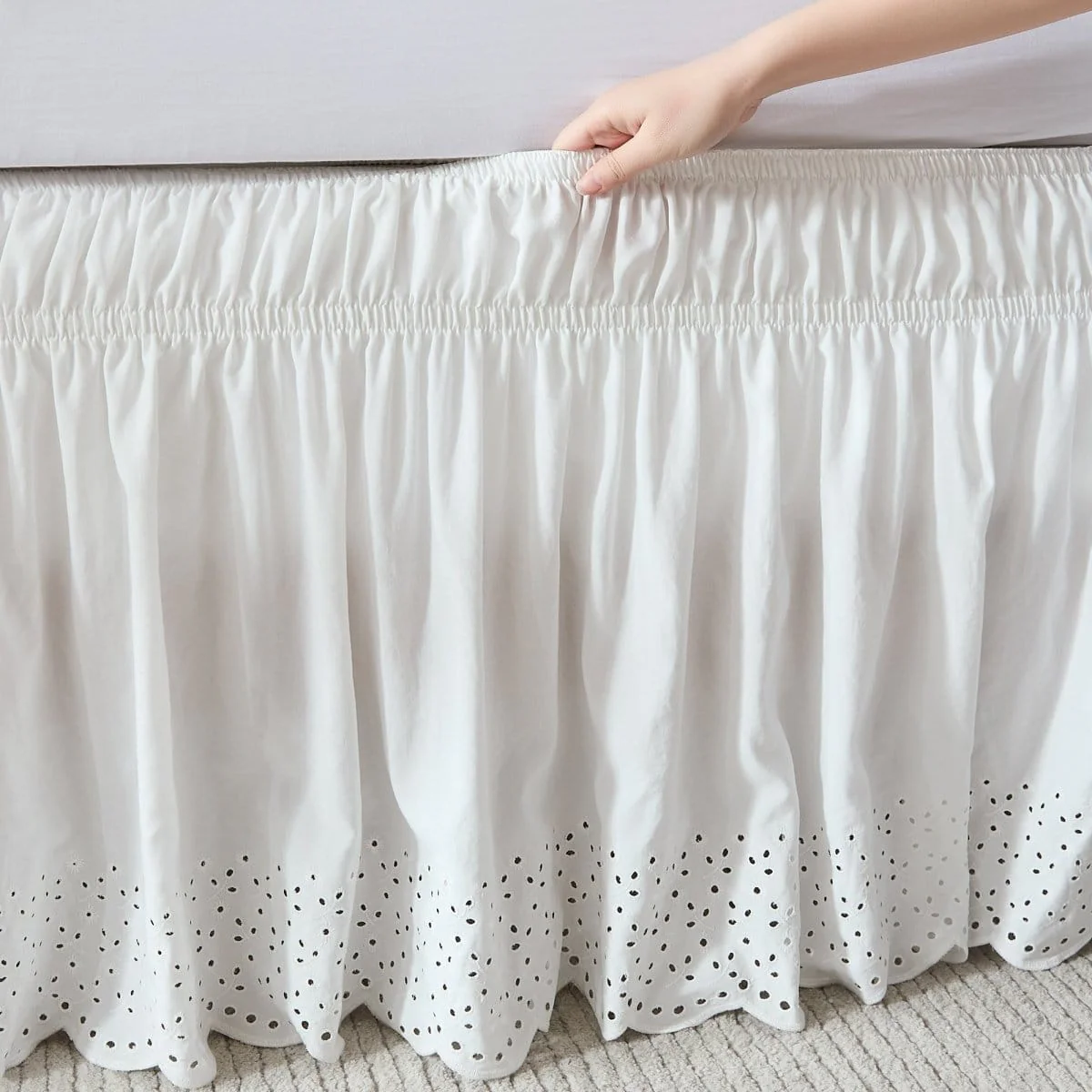 Vintage Eyelet Bed Skirt - Image 5