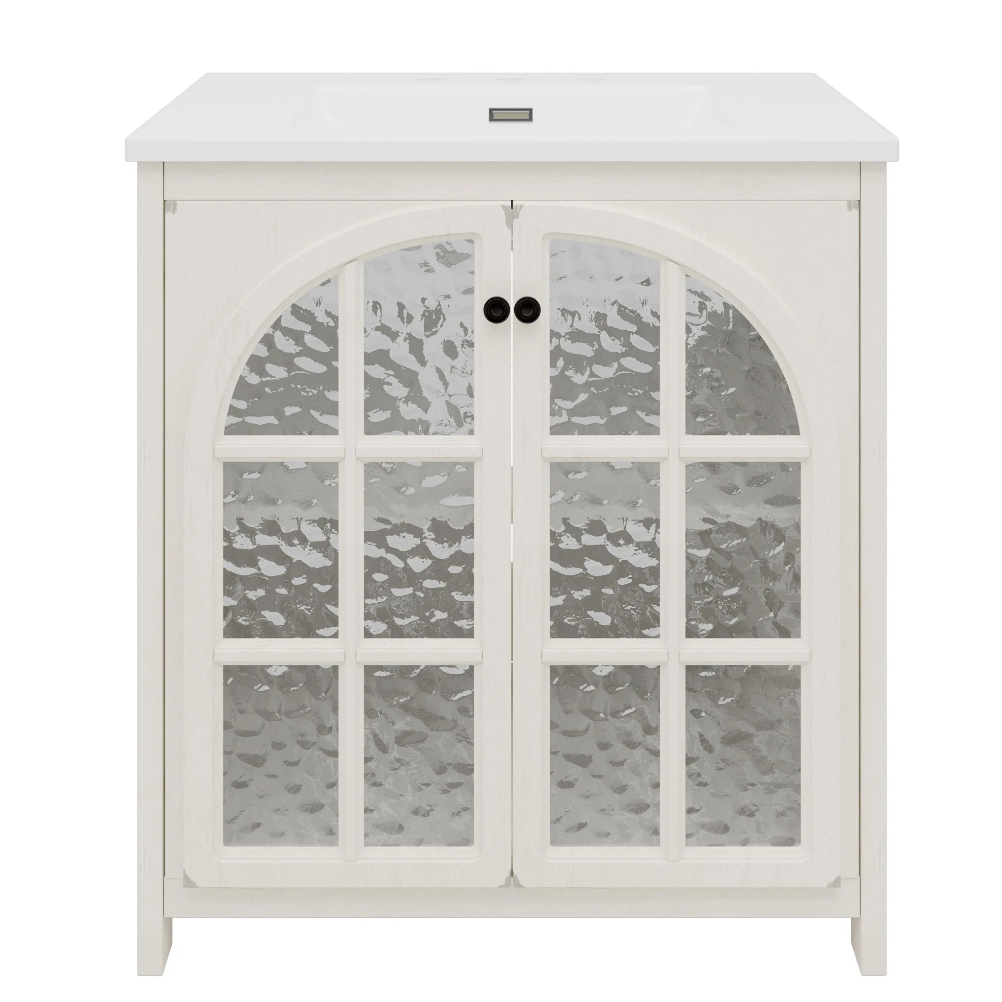 Vintage Farmhouse Bathroom Vanity With Ceramic Sink - Image 2