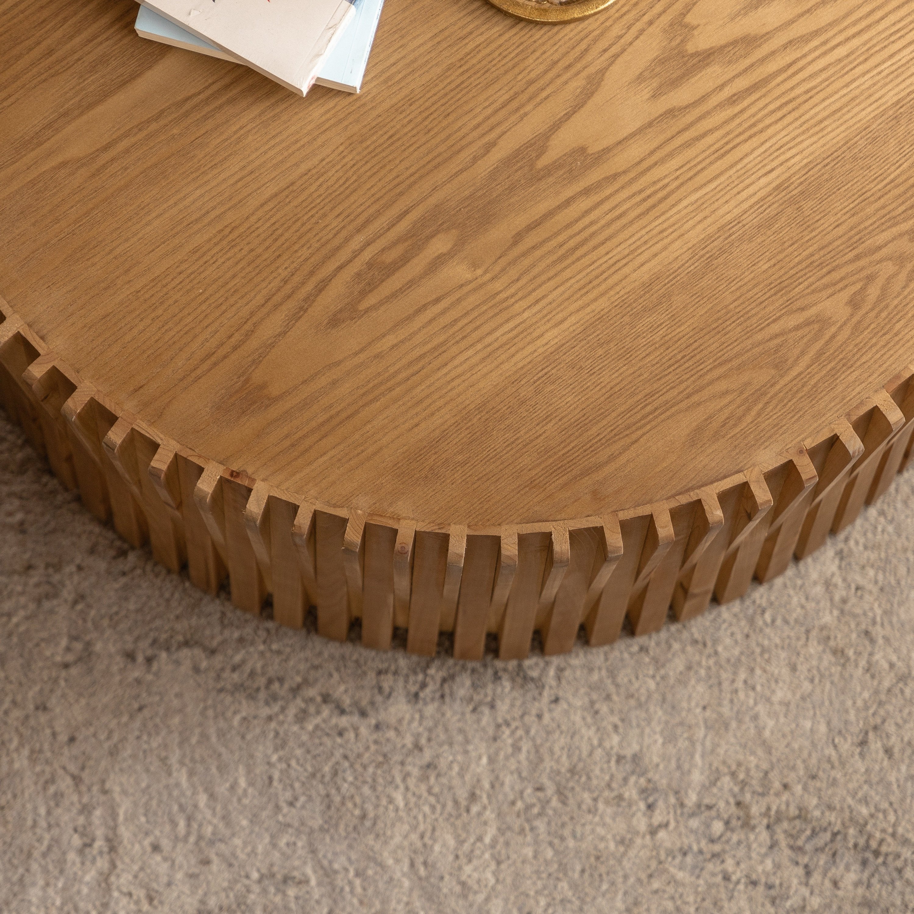 Vintage Fashion Style Cylindrical Nesting Coffee Table Set - Image 12