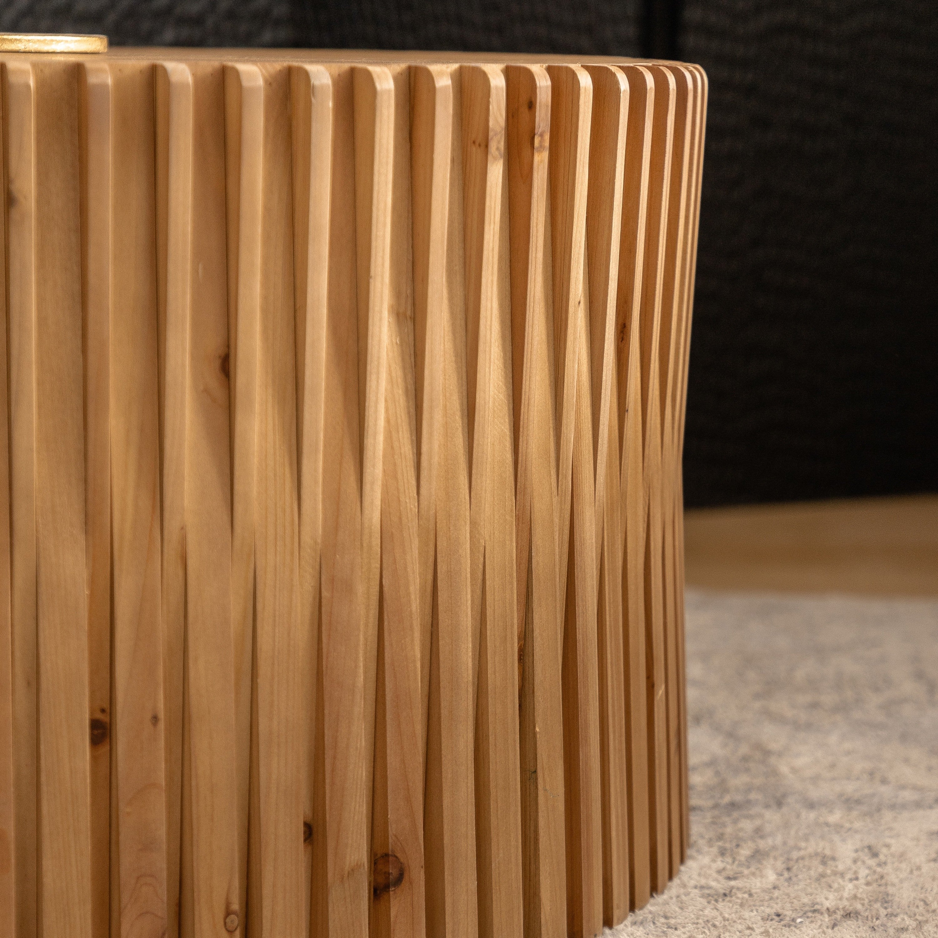Vintage Fashion Style Cylindrical Nesting Coffee Table Set - Image 15