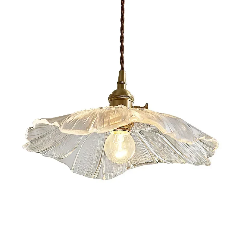 Vintage Flower Glass Pendant Light Hanging Ceiling Lamp for Bedroom Living Room - Image 6