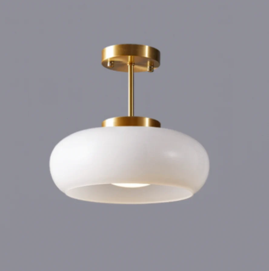 Vintage Glass LED Ceiling Light 12W Modern Minimalist Flush Mount - Image 6