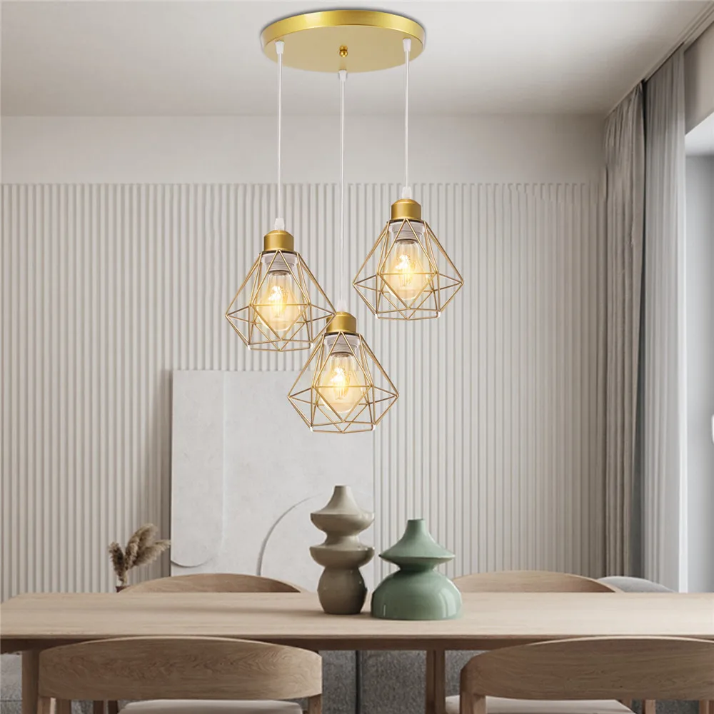 Vintage Industrial Pendant Light Wrought Iron Ceiling Chandelier Restaurant Home - Image 3
