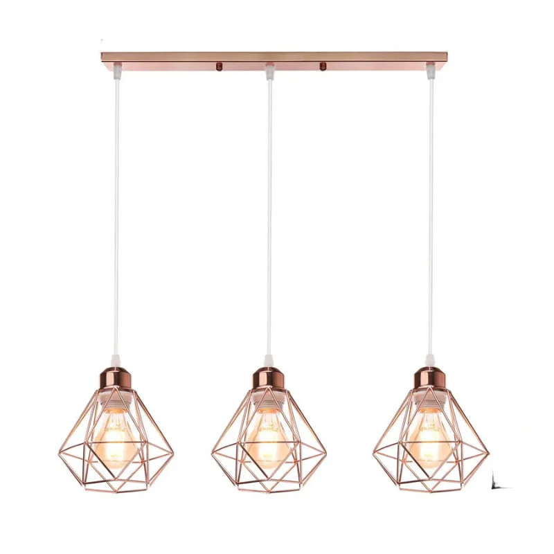 Vintage Industrial Pendant Light Wrought Iron Ceiling Chandelier Restaurant Home - Image 9