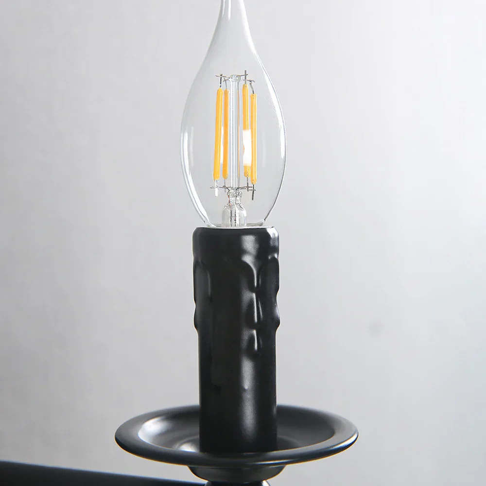 Vintage Industrial Wall Sconce Retro Candle Wall Lamp Bedside Stair Hallway - Image 5