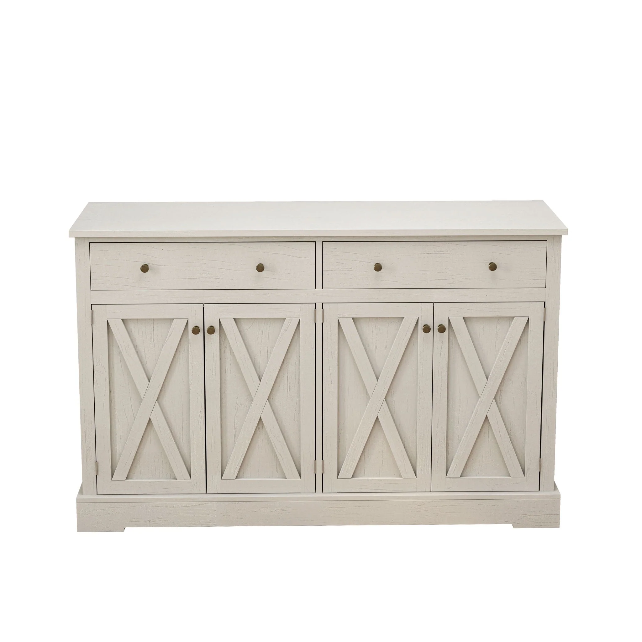 Vintage Sideboard with 2 Drawers and Four Doors for Living Room - Image 2