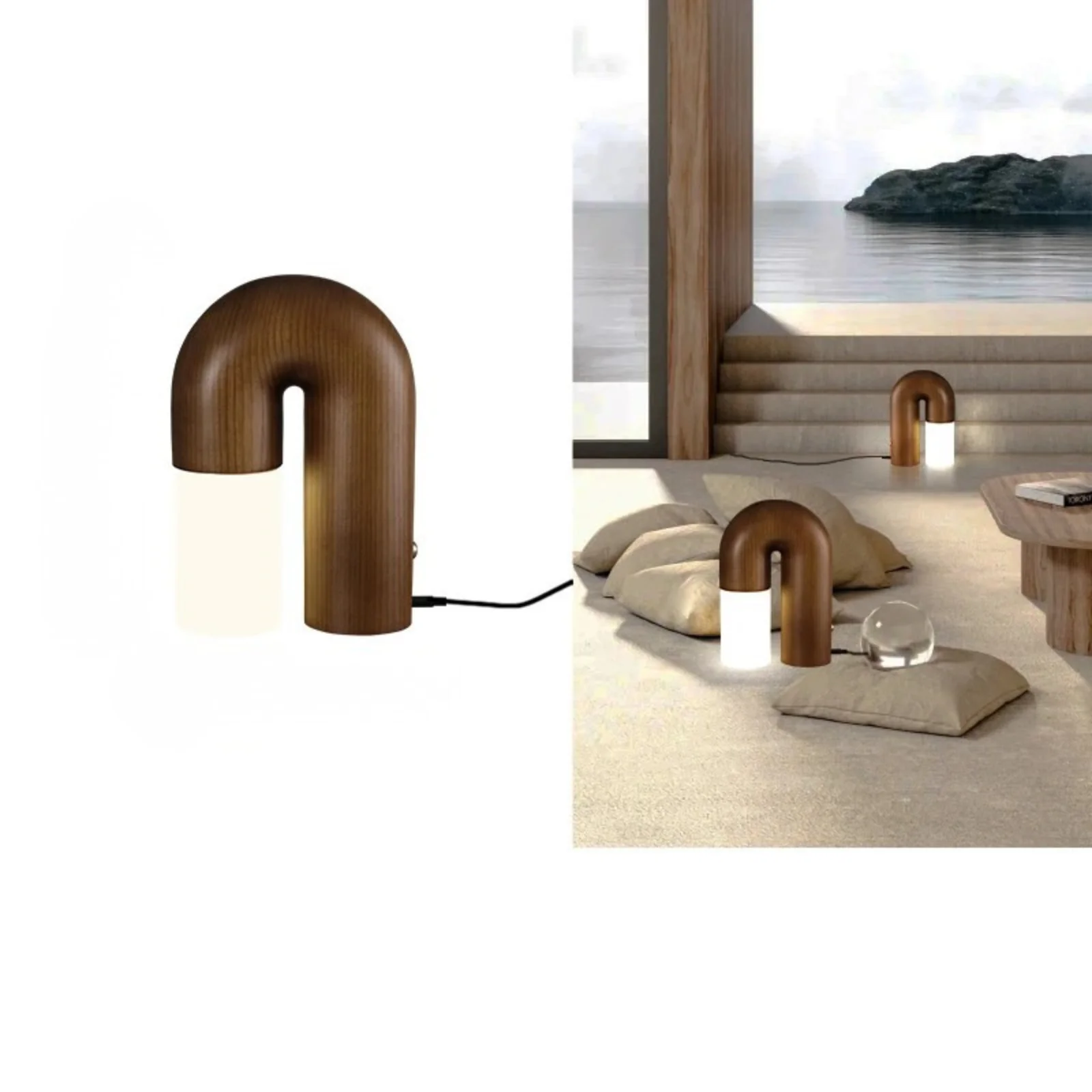 Vintage Solid Wood LED Table Lamp Dimmable Bedside Desk Light for Bedroom Living Room - Image 12