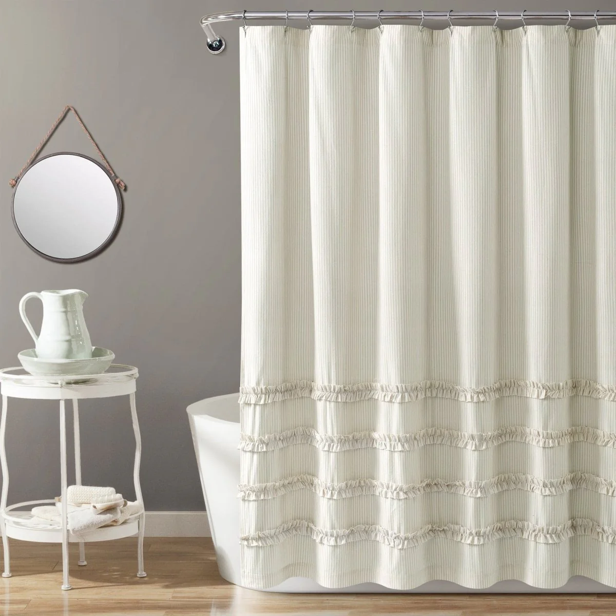 Vintage Stripe Yarn Dyed Shower Curtain - Image 2