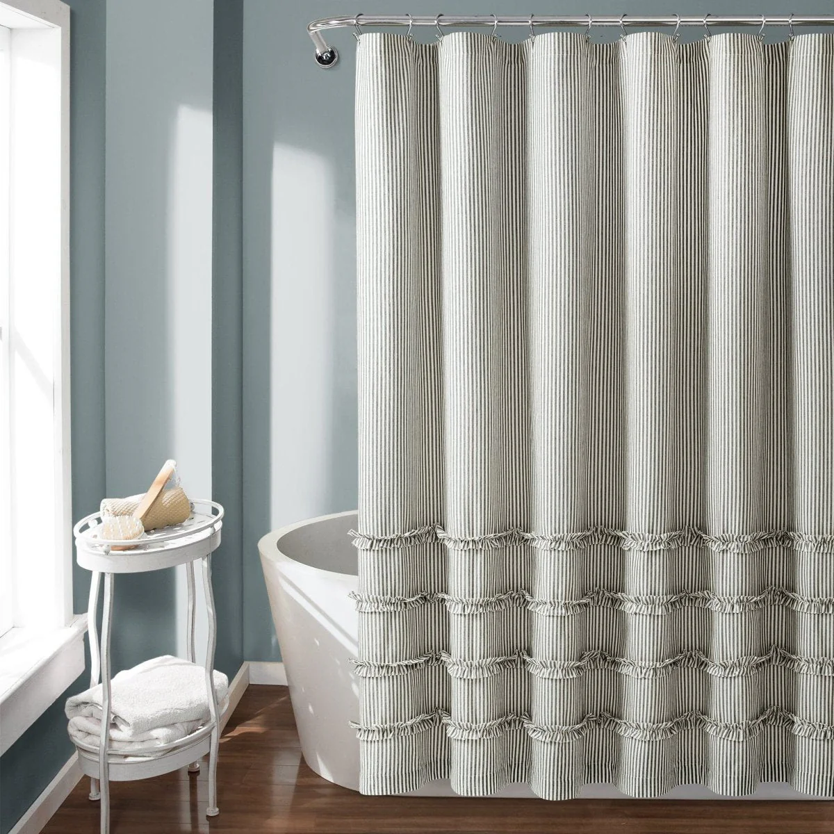 Vintage Stripe Yarn Dyed Shower Curtain - Image 3