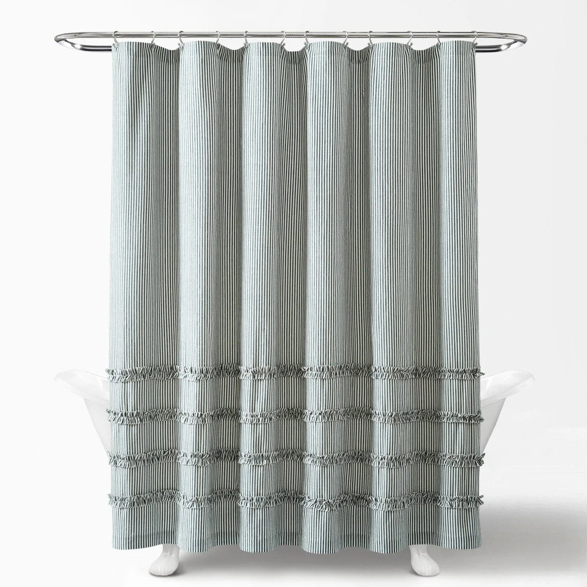 Vintage Stripe Yarn Dyed Shower Curtain - Image 4