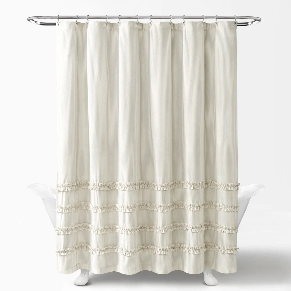 Vintage Stripe Yarn Dyed Shower Curtain - Image 5