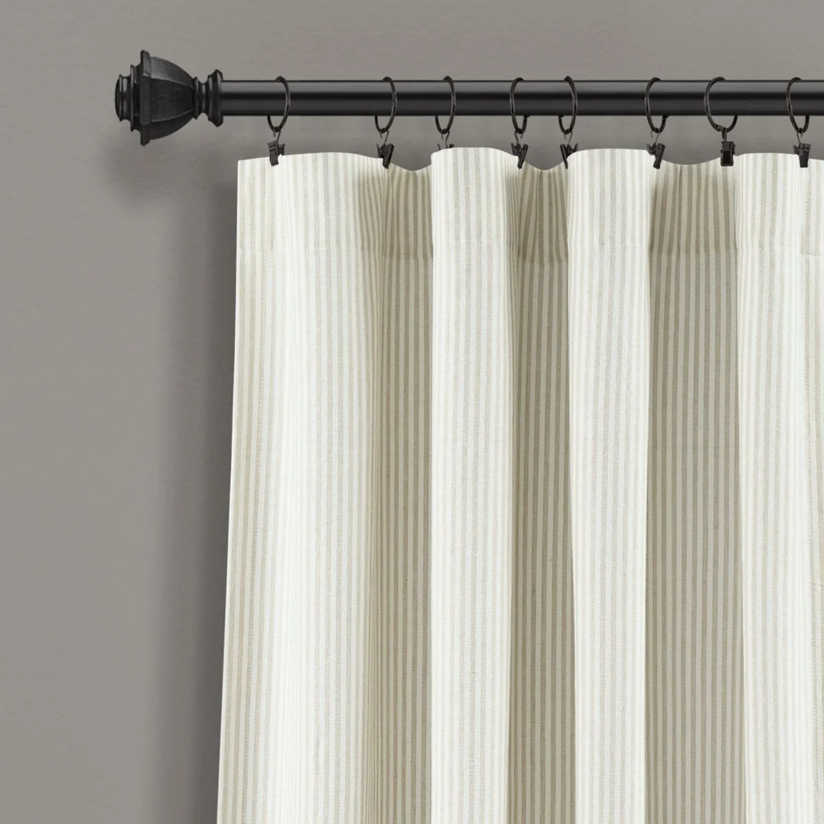 Vintage Stripe Yarn Dyed Window Curtain Panel Set - Image 10