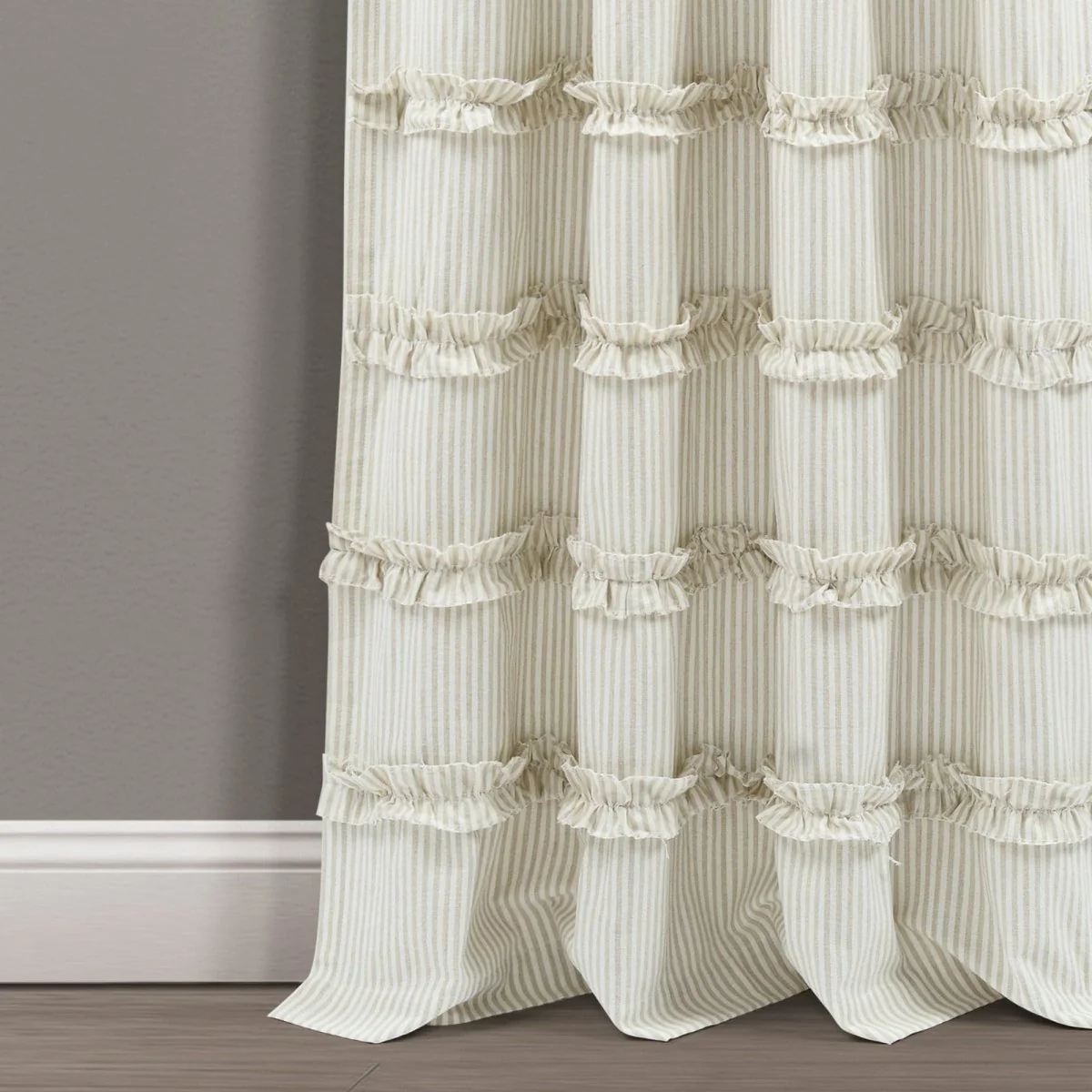 Vintage Stripe Yarn Dyed Window Curtain Panel Set - Image 13