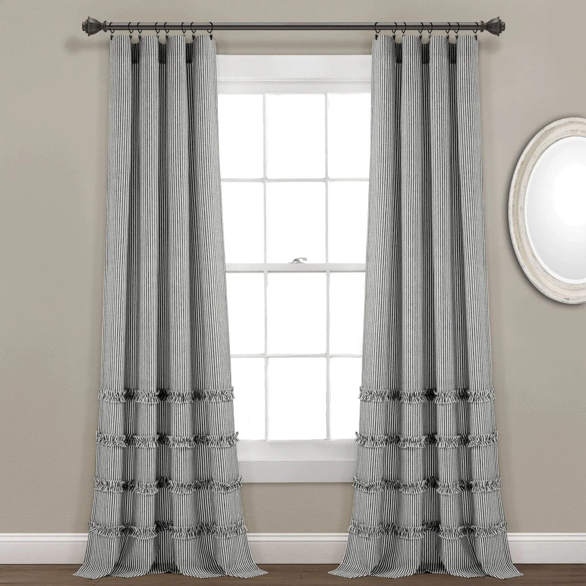 Vintage Stripe Yarn Dyed Window Curtain Panel Set - Image 24