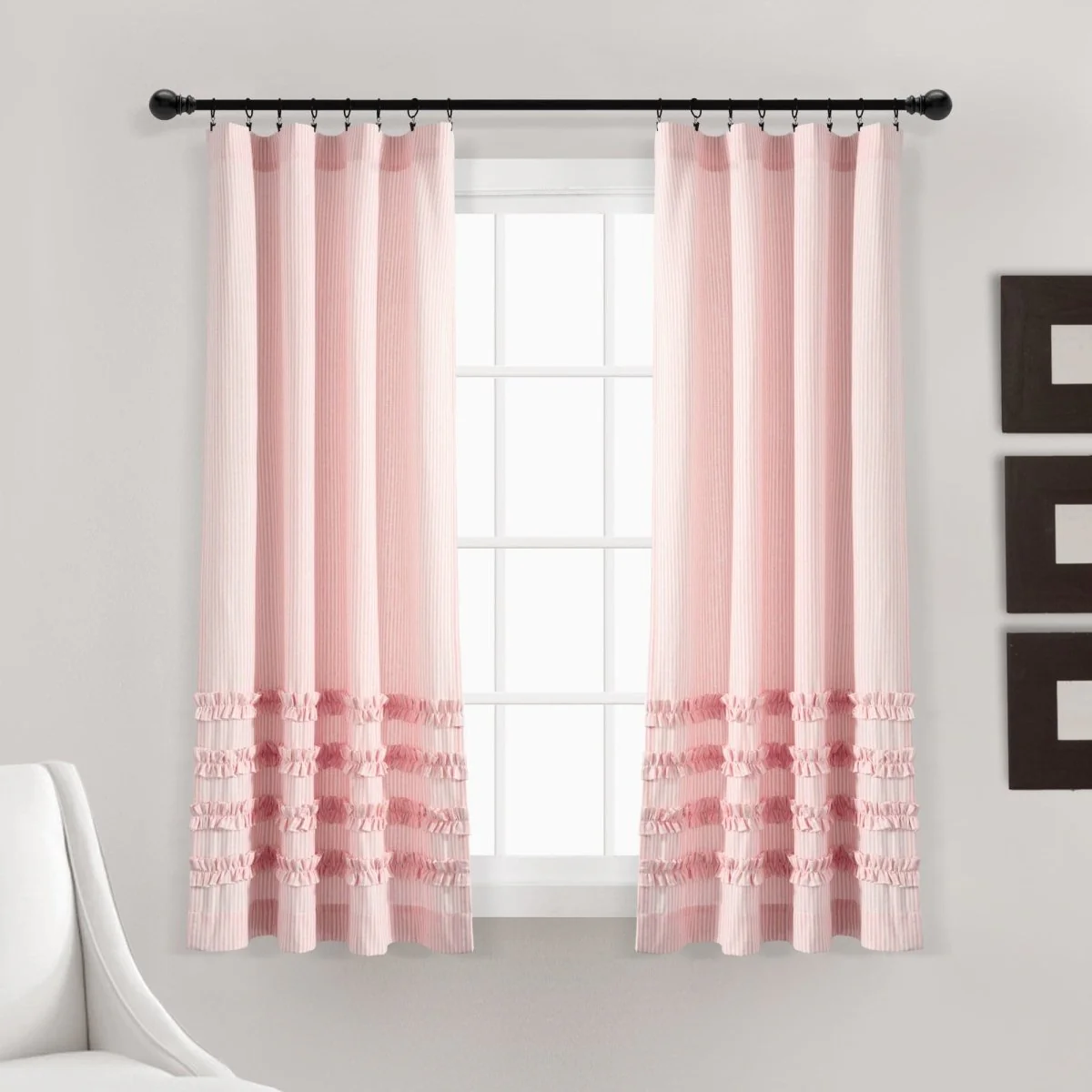 Vintage Stripe Yarn Dyed Window Curtain Panel Set - Image 33
