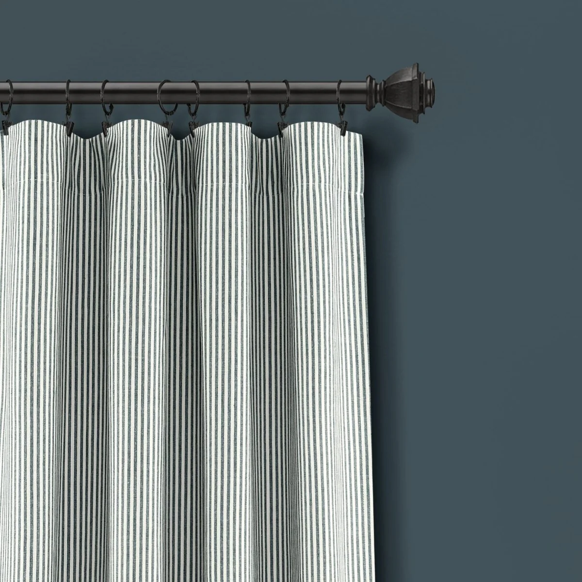 Vintage Stripe Yarn Dyed Window Curtain Panel Set - Image 8
