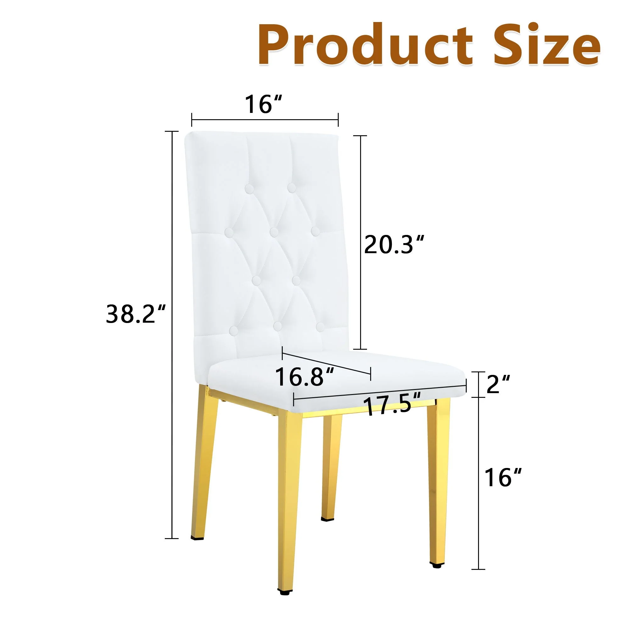 Vintage Style Armless Dining Chairs Set With Grid And Buckle Design - Image 2