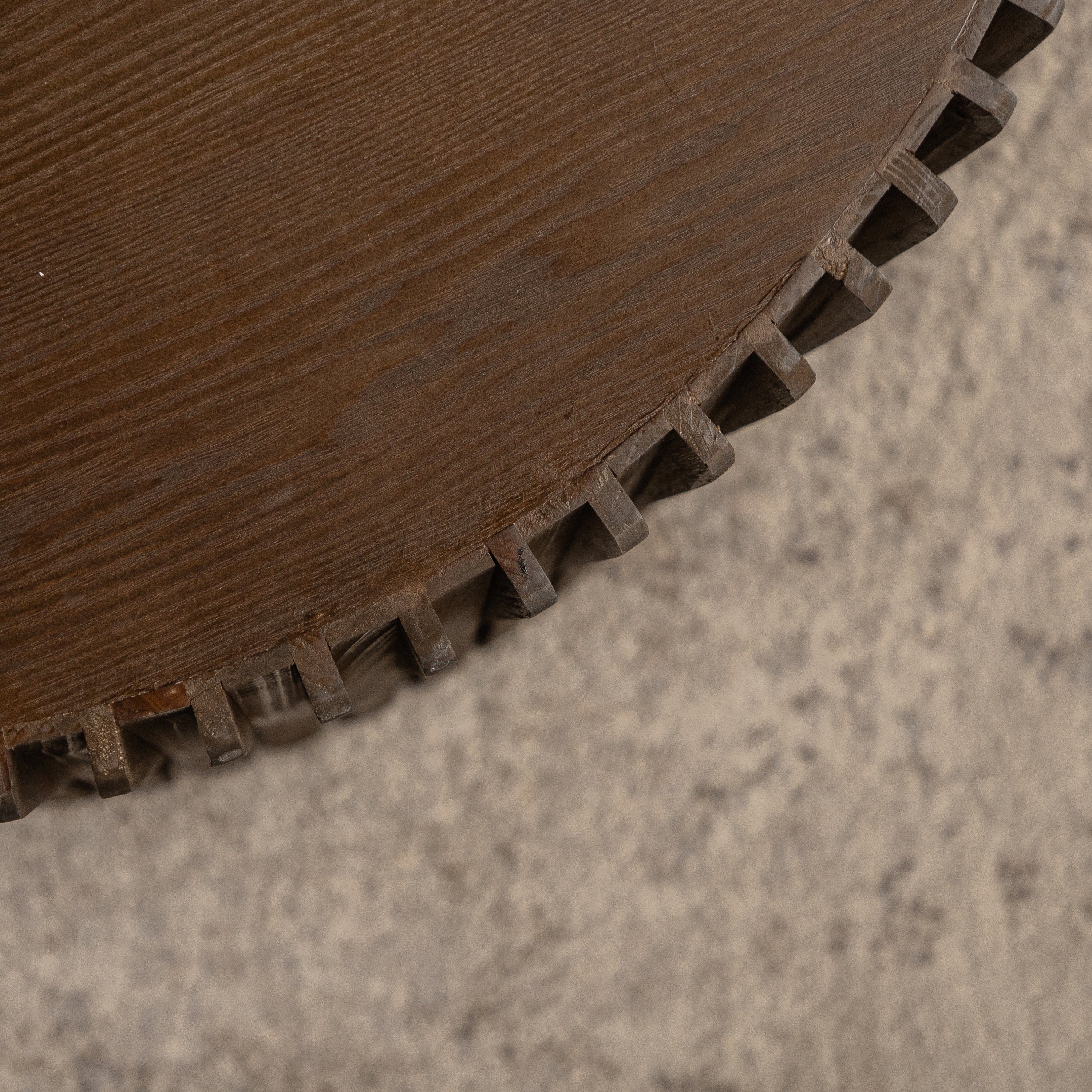 Vintage Style Cylindrical Nesting Coffee Table Set with Textured Embossed Design - Image 14