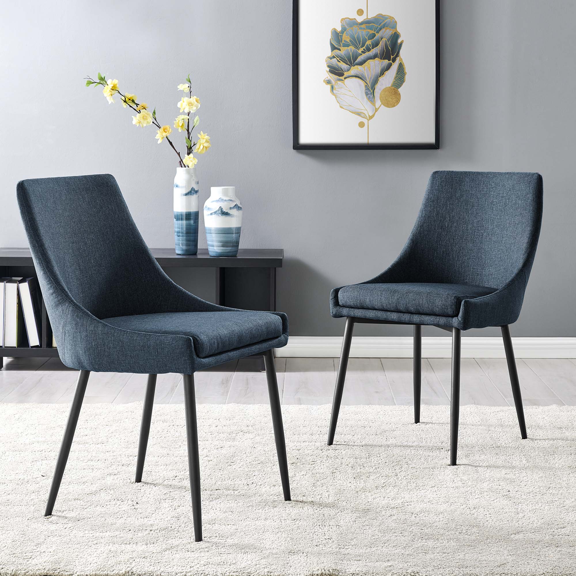 Viscount Upholstered Fabric Dining Chairs - Set of 2 by Modway - Image 7