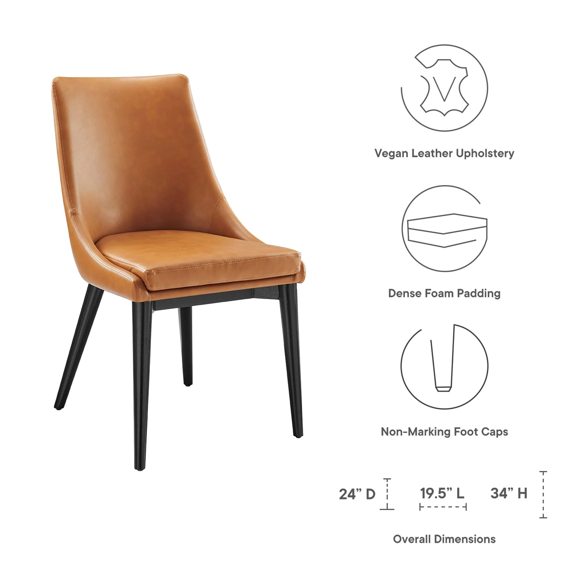 Viscount Vegan Leather Dining Chair by Modway - Image 16
