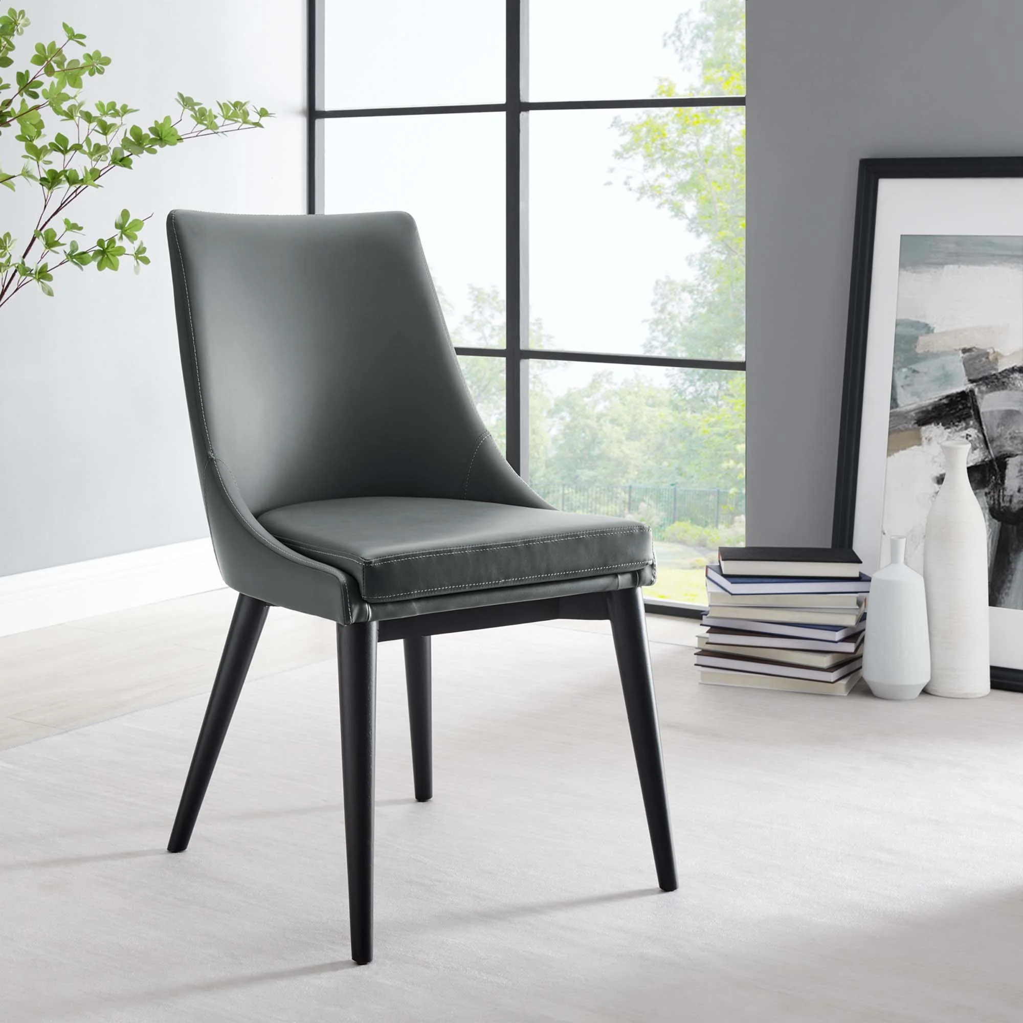 Viscount Vegan Leather Dining Chair by Modway - Image 7