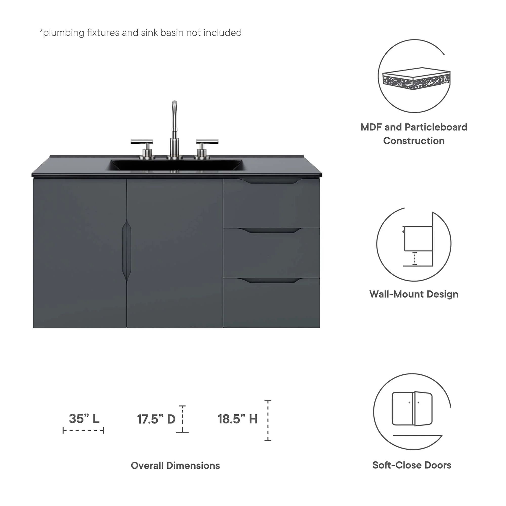 Vitality 36" Bathroom Vanity Cabinet (Sink Basin Not Included) by Modway - Image 13