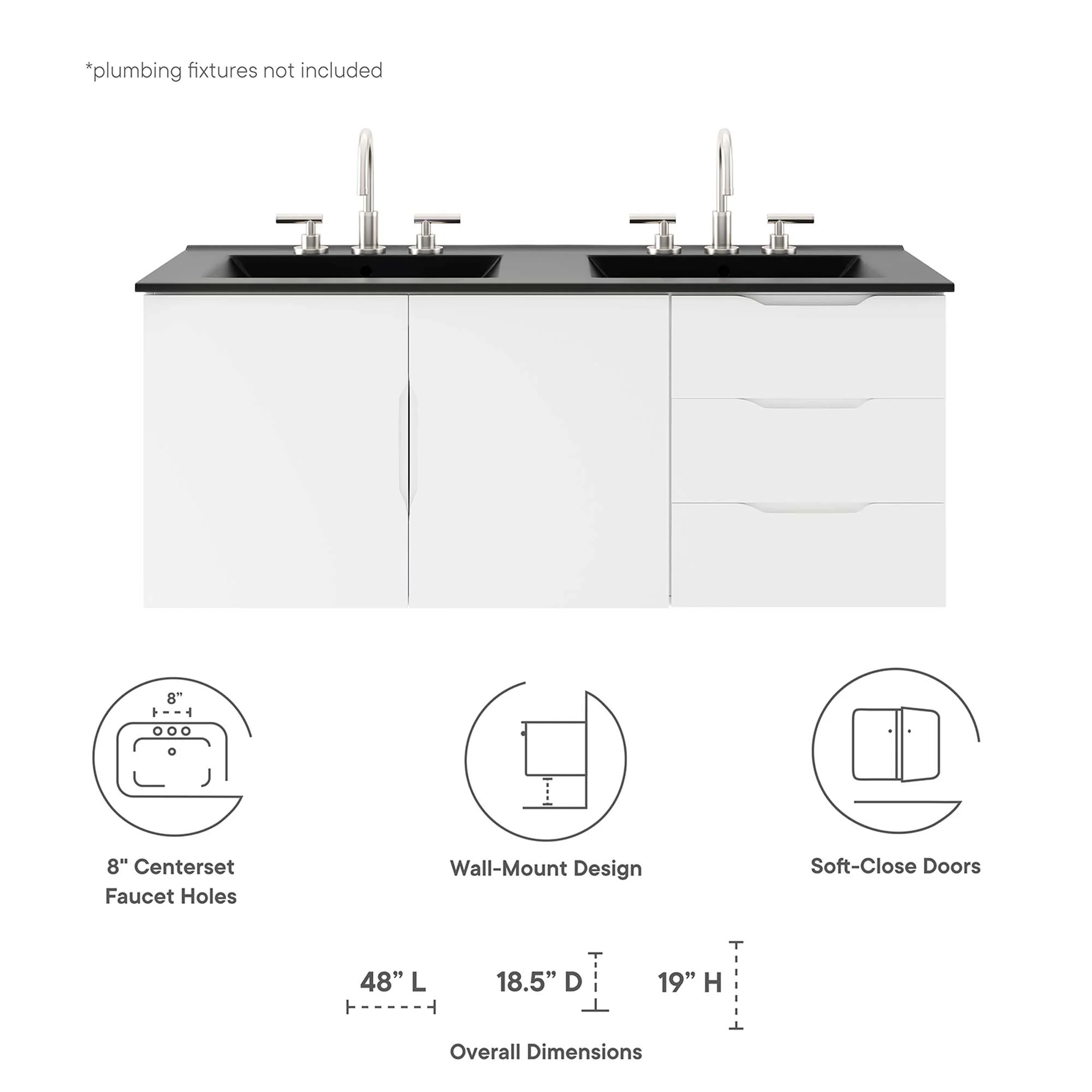 Vitality 48" Double Sink Bathroom Vanity - Image 25