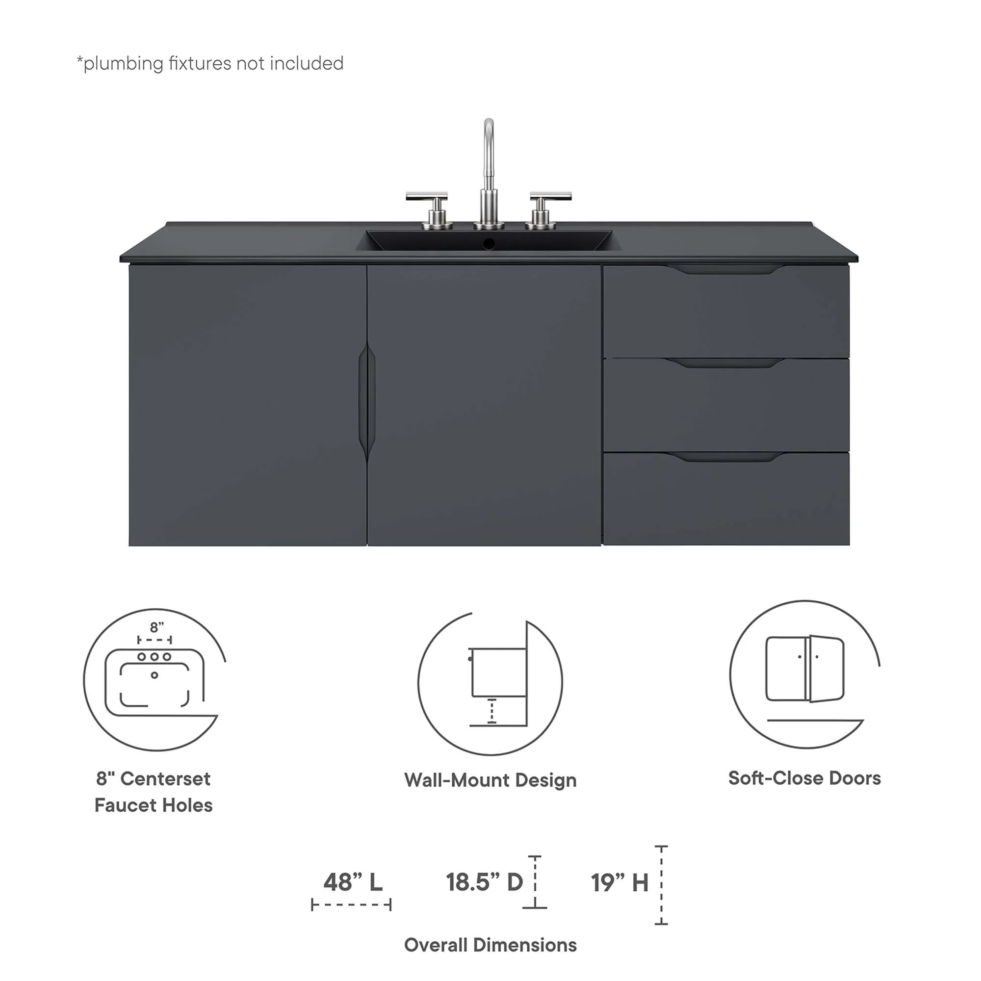 Vitality 48" Single Sink Bathroom Vanity by Modway - Image 2
