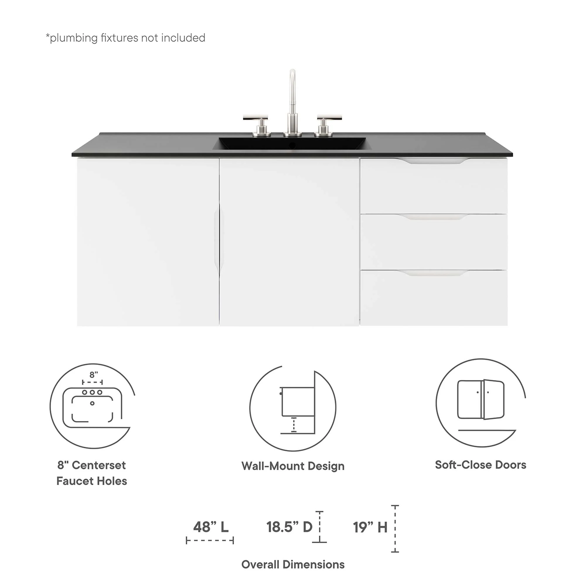 Vitality 48" Single Sink Bathroom Vanity by Modway - Image 23