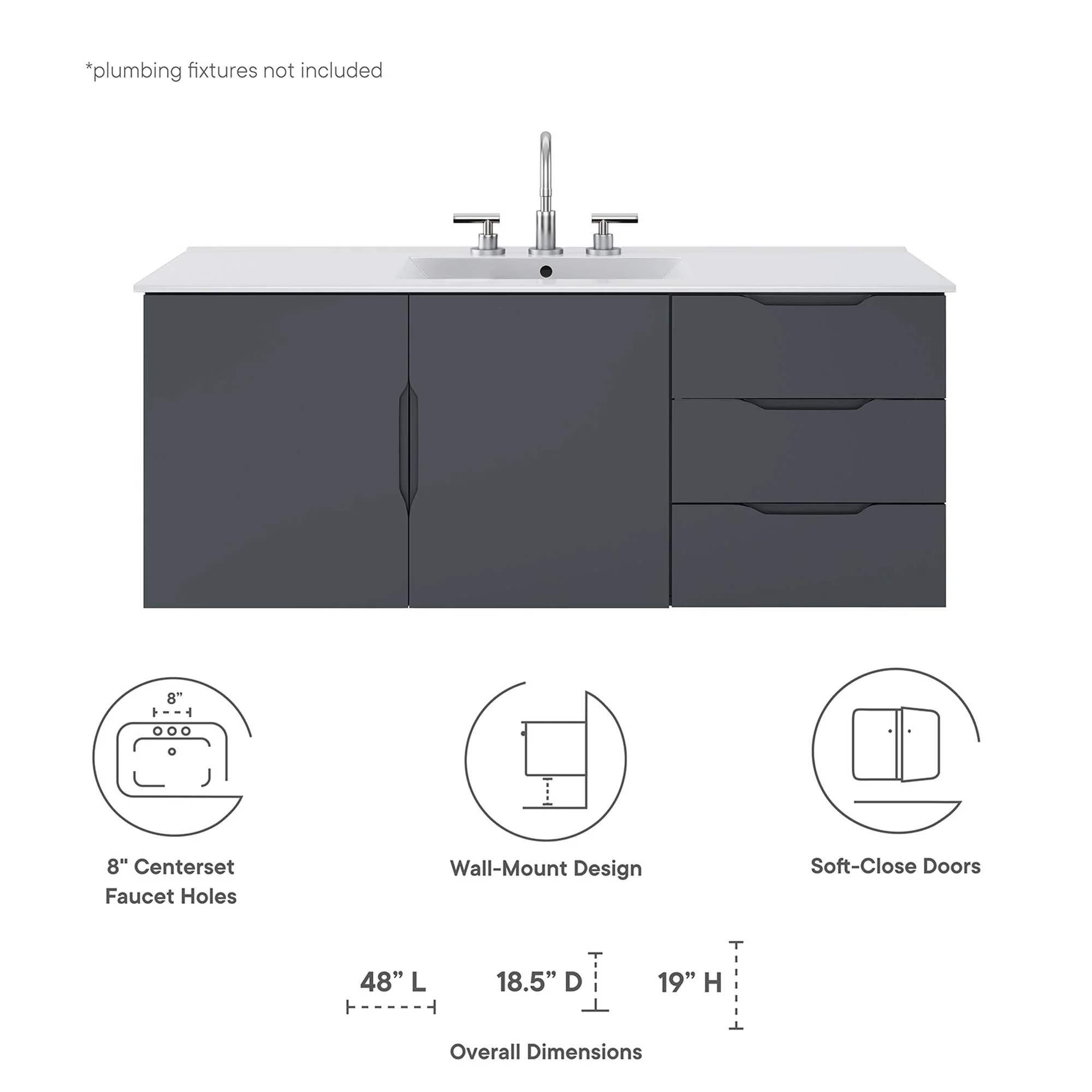 Vitality 48" Single Sink Bathroom Vanity by Modway - Image 25