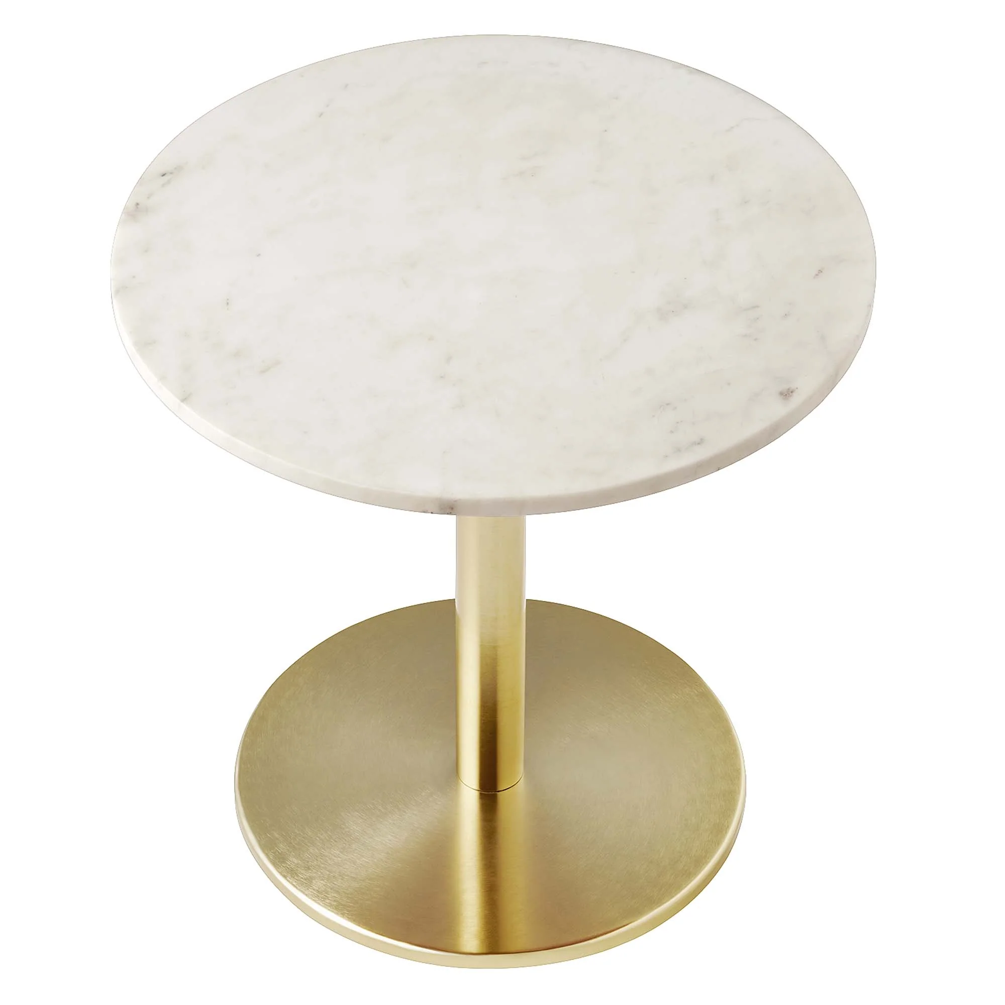 Viva Round White Marble Side Table by Modway - Image 5