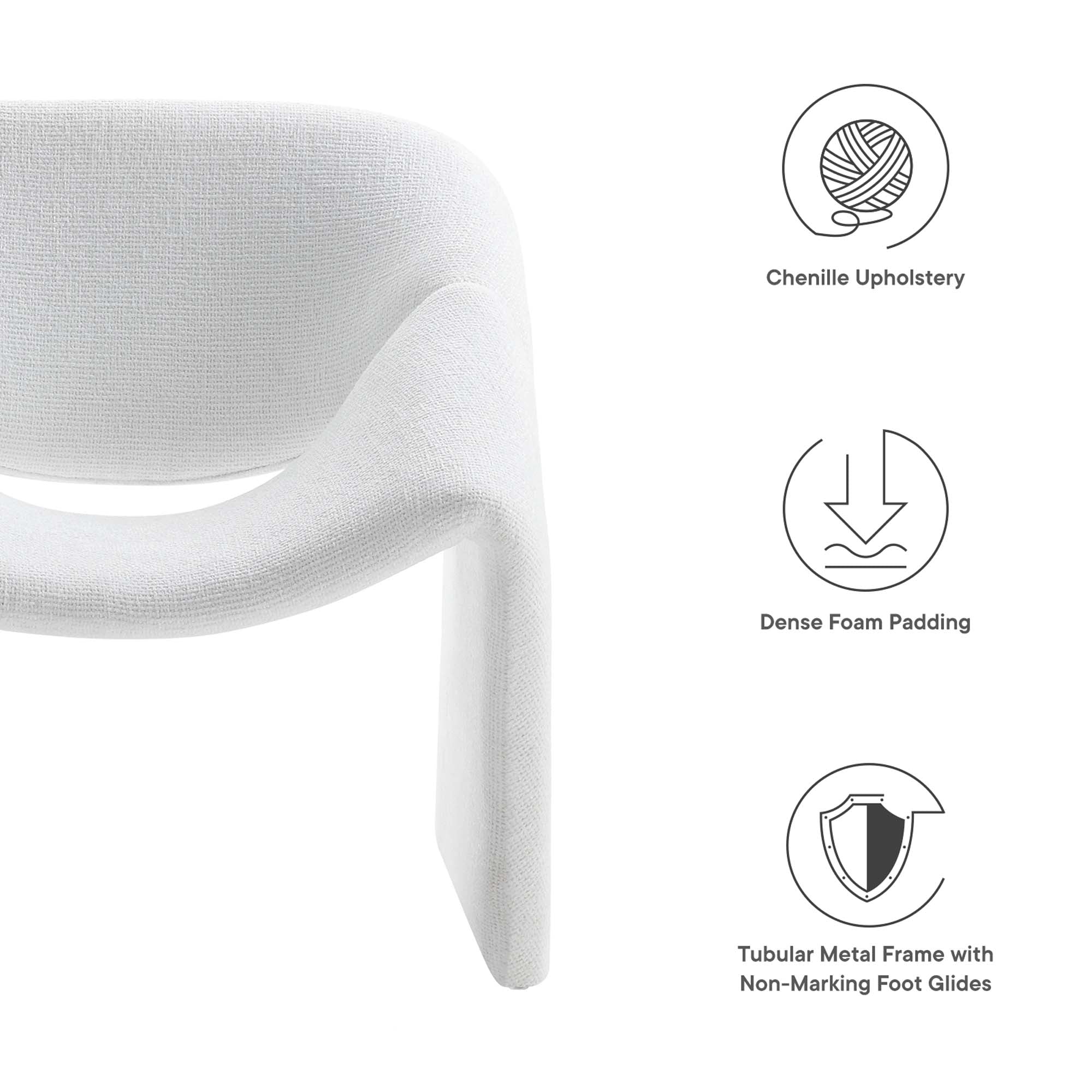 Vivi Chenille Upholstered Accent Chair by Modway - Image 18