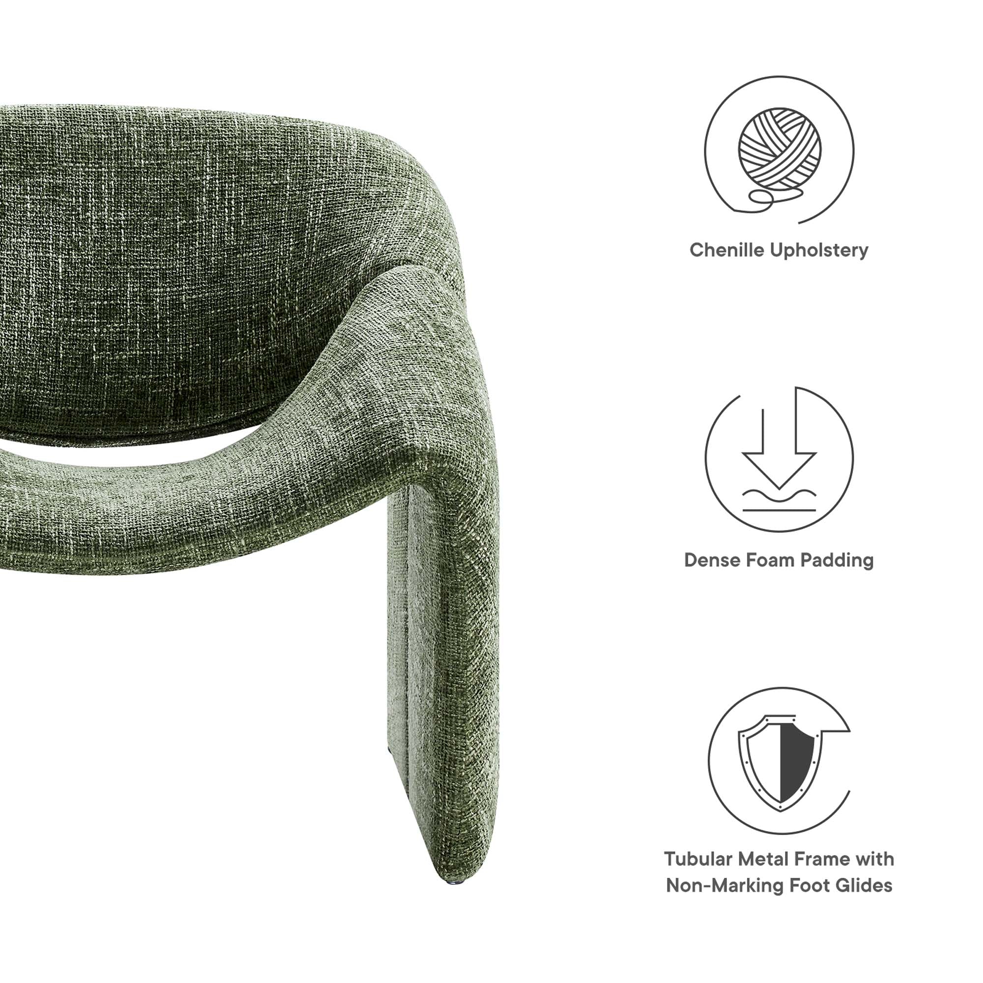 Vivi Chenille Upholstered Accent Chair by Modway - Image 19