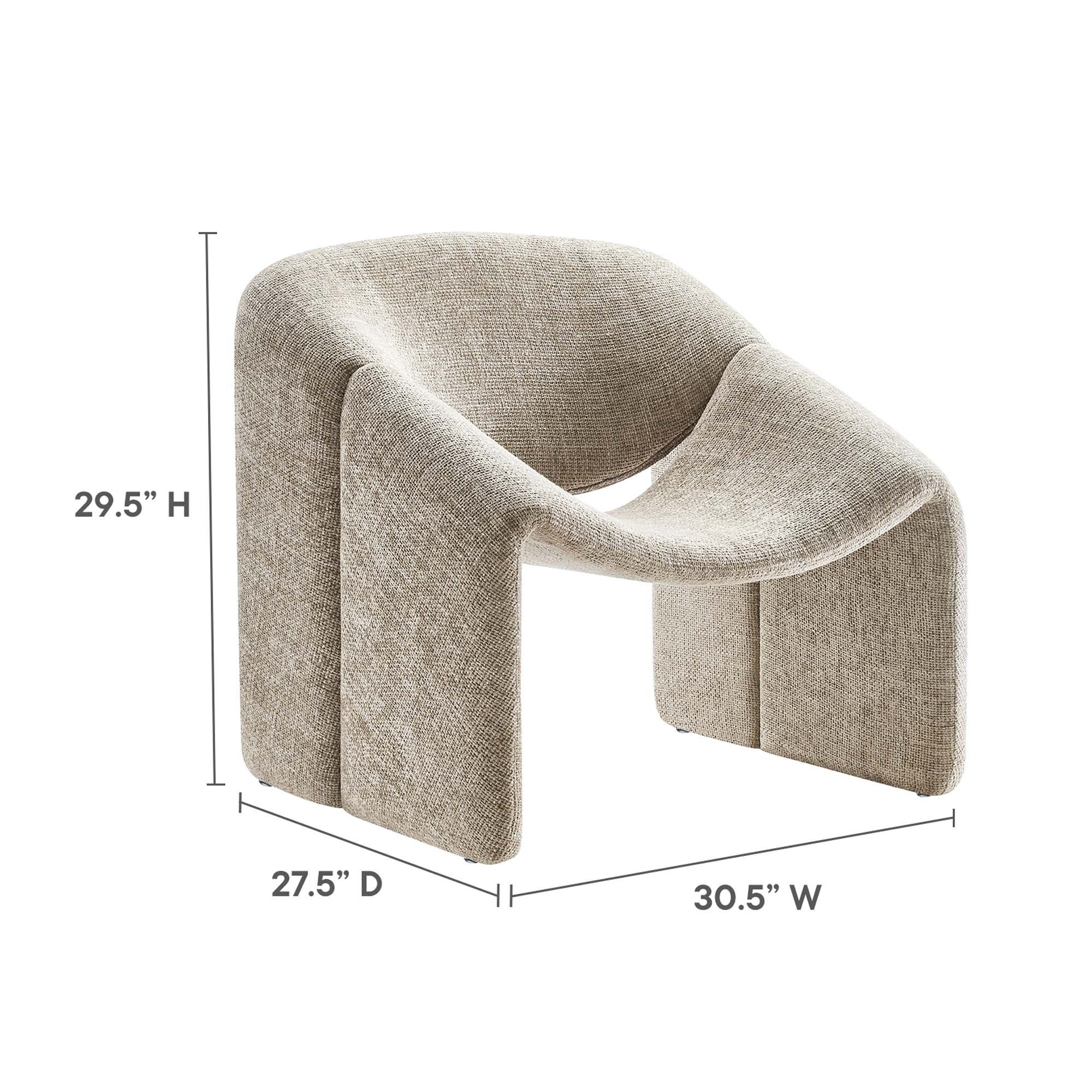 Vivi Chenille Upholstered Accent Chair by Modway - Image 3
