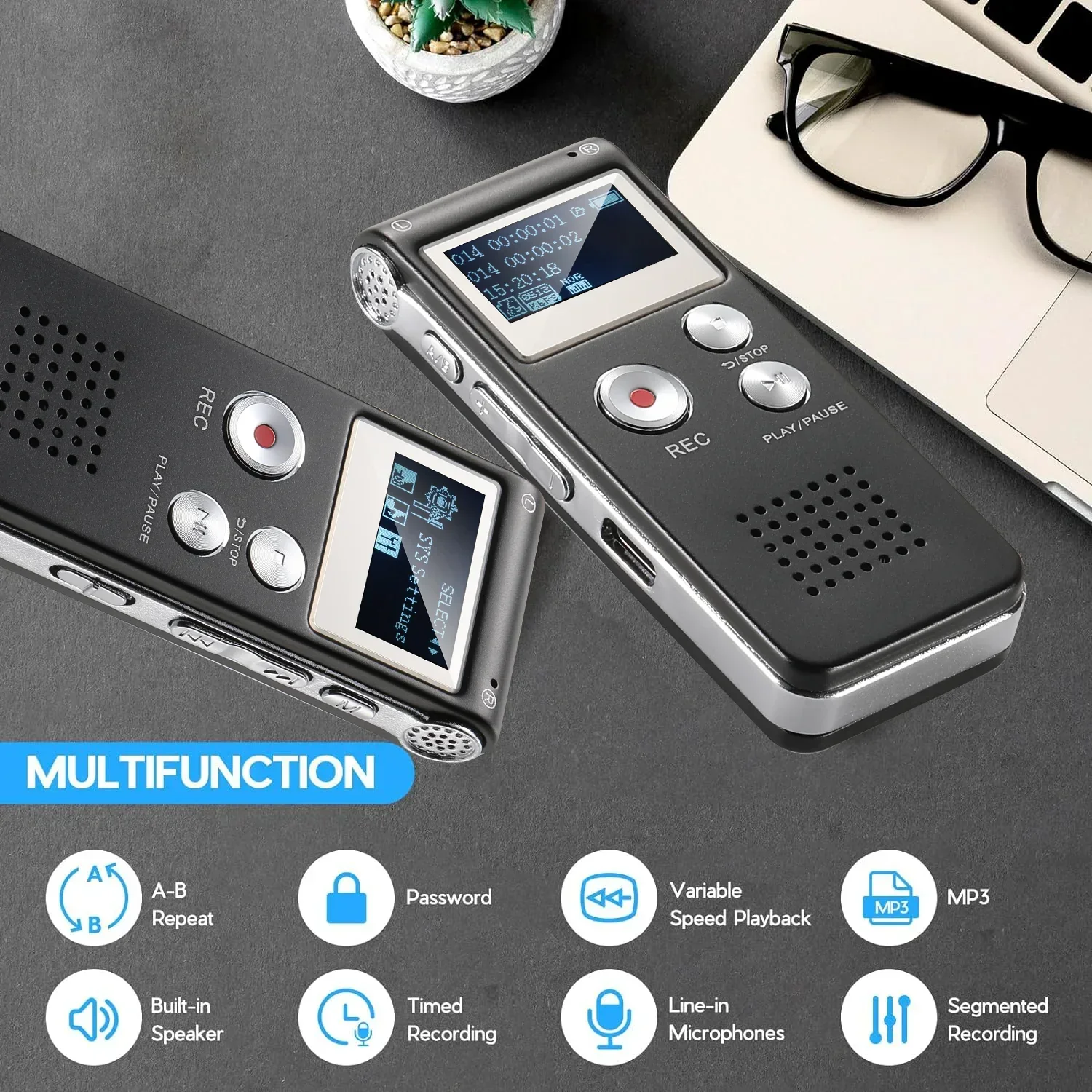 Voice Activated Digital Recorder Portable Lecture Audio Recorder N28 - Image 5