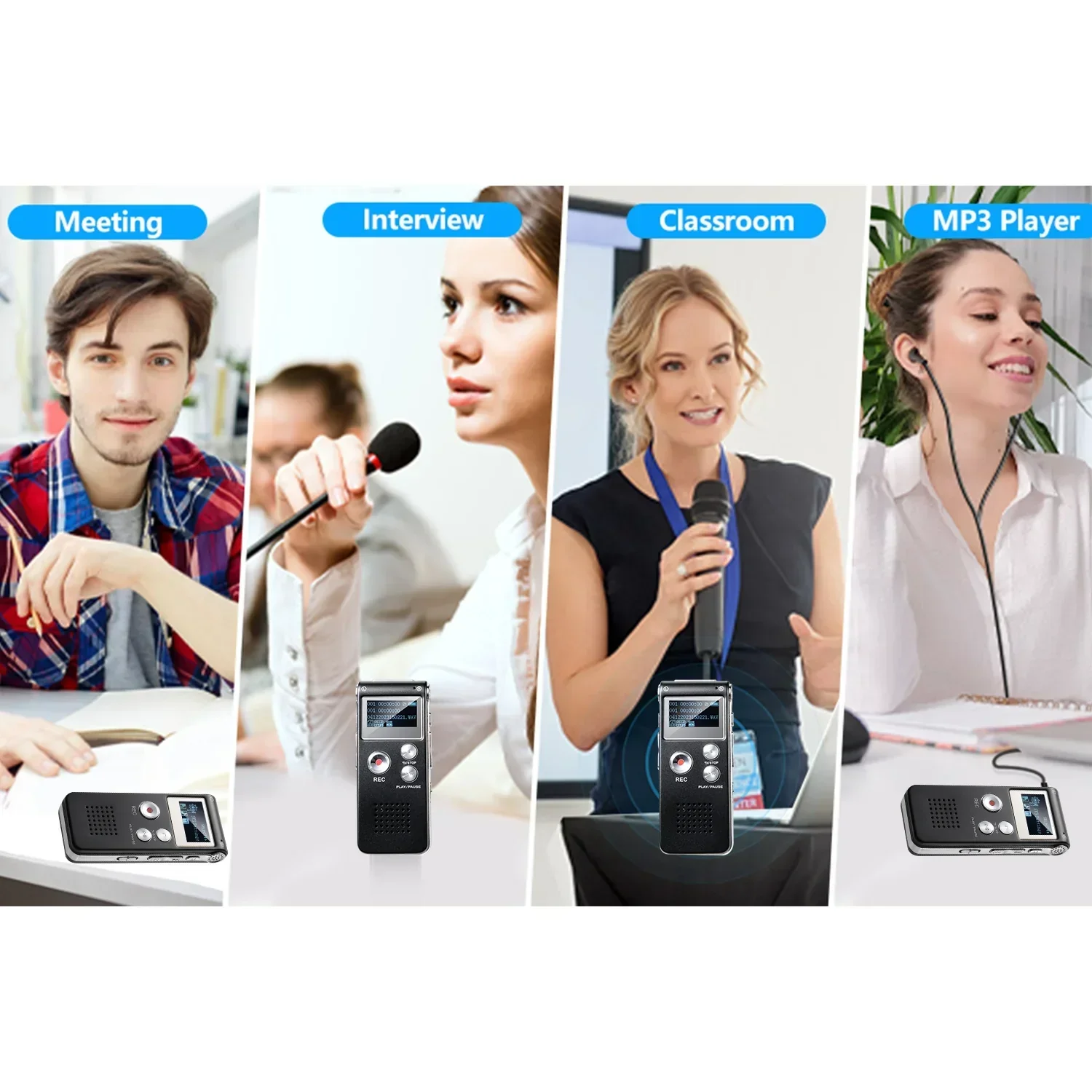 Voice Activated Digital Recorder Portable Lecture Audio Recorder N28 - Image 6