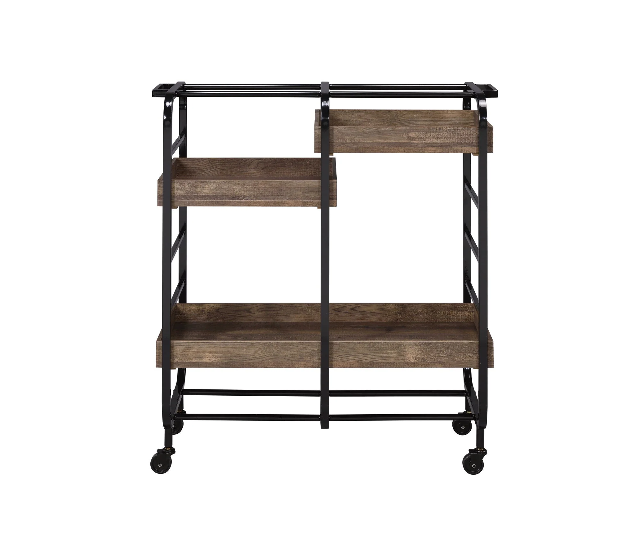 Vorrik - Serving Cart - Black / Walnut - Image 2