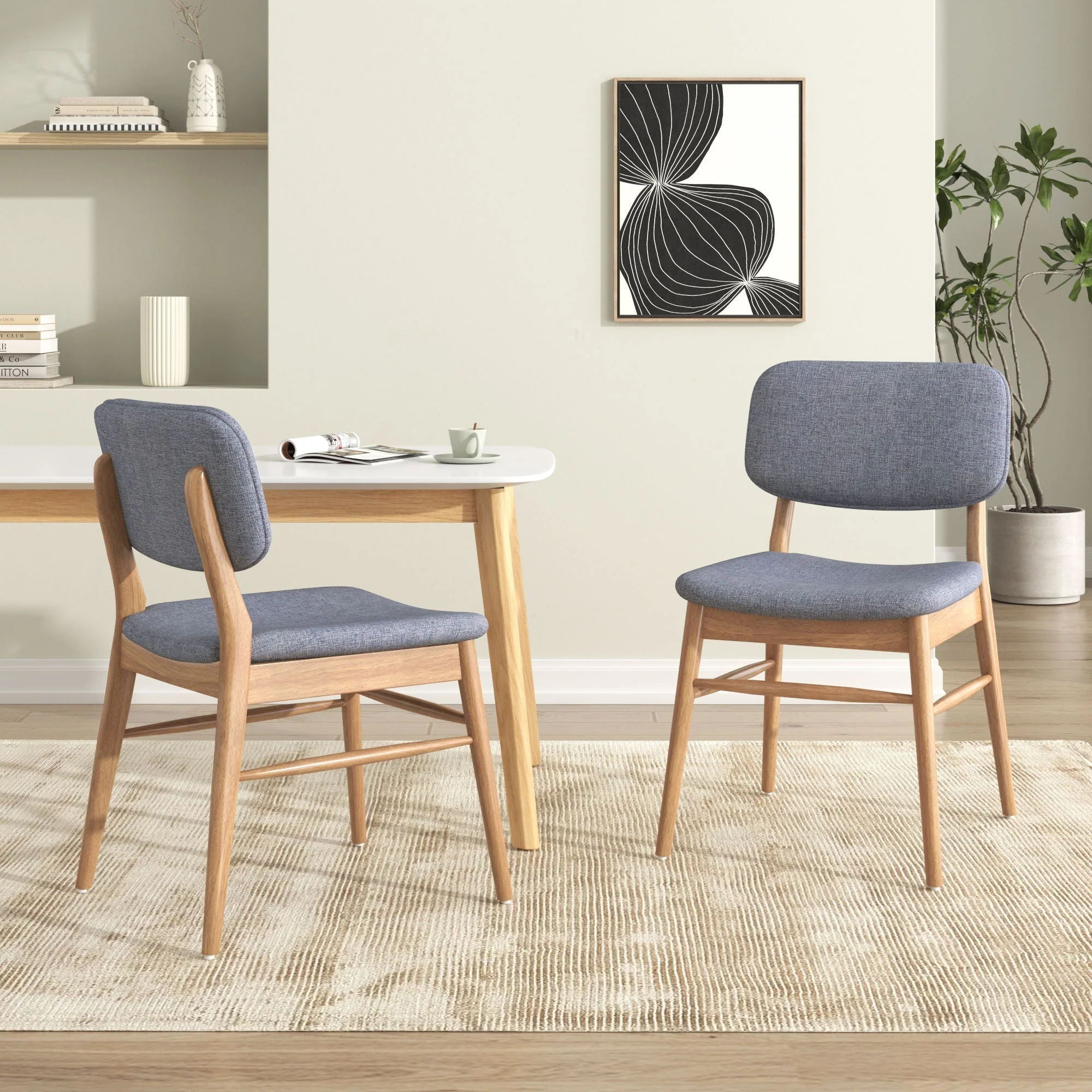 Voyager Upholstered Accent Chair With Splayed Legs And Wood Frame (Set of 2) - Image 4
