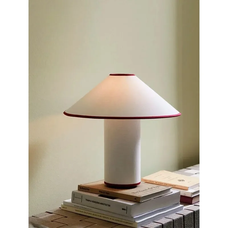 Wabi Sabi Mushroom Table Lamp Retro Japanese Bedside Desk Light E14 Cream - Image 2