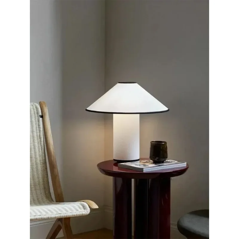 Wabi Sabi Mushroom Table Lamp Retro Japanese Bedside Desk Light E14 Cream - Image 3