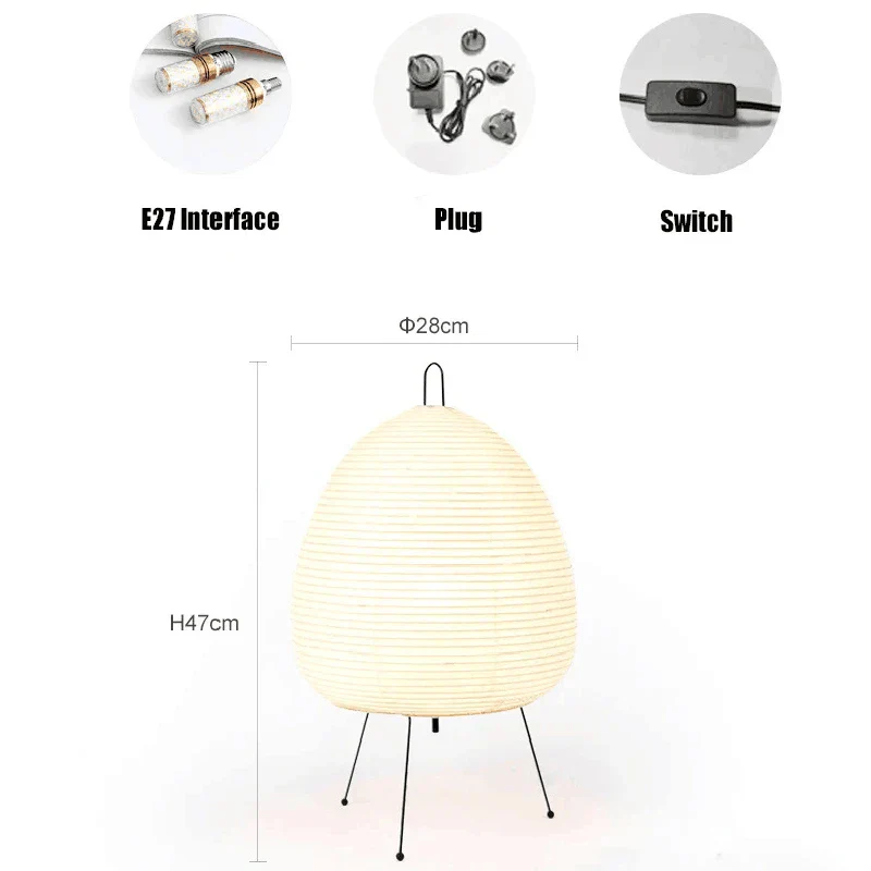 Wabi Sabi Nordic LED Table Lamp USB Bedside Desk Light for Bedroom Living Room - Image 6