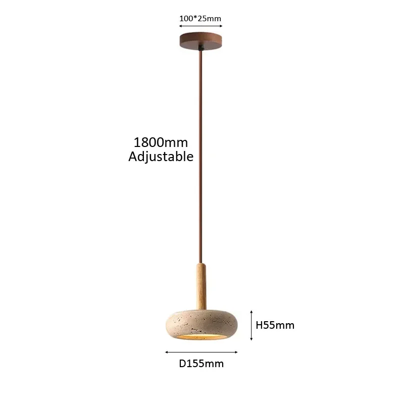 Wabi Sabi Yellow Stone LED Pendant Light – Modern Circular Hanging Lamp 2025 - Image 11