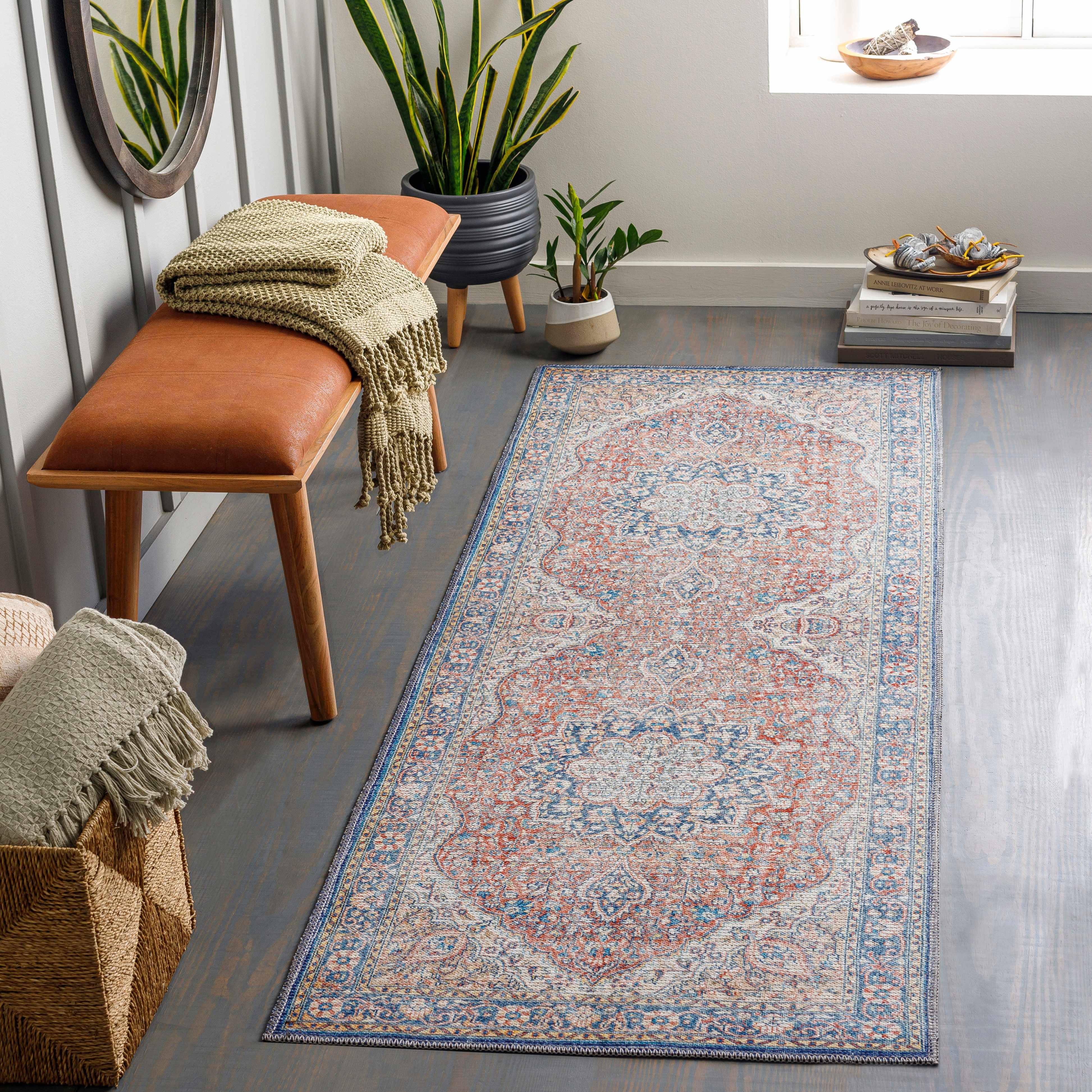 Wacousta Red&Blue Washable Rug - Promo - Image 4